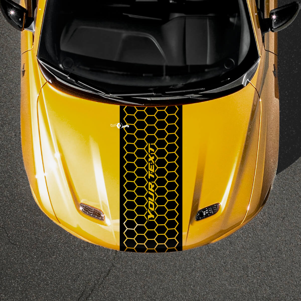 Vinilo adhesivo personalizado en estilo panal para capó para Dodge Hornet