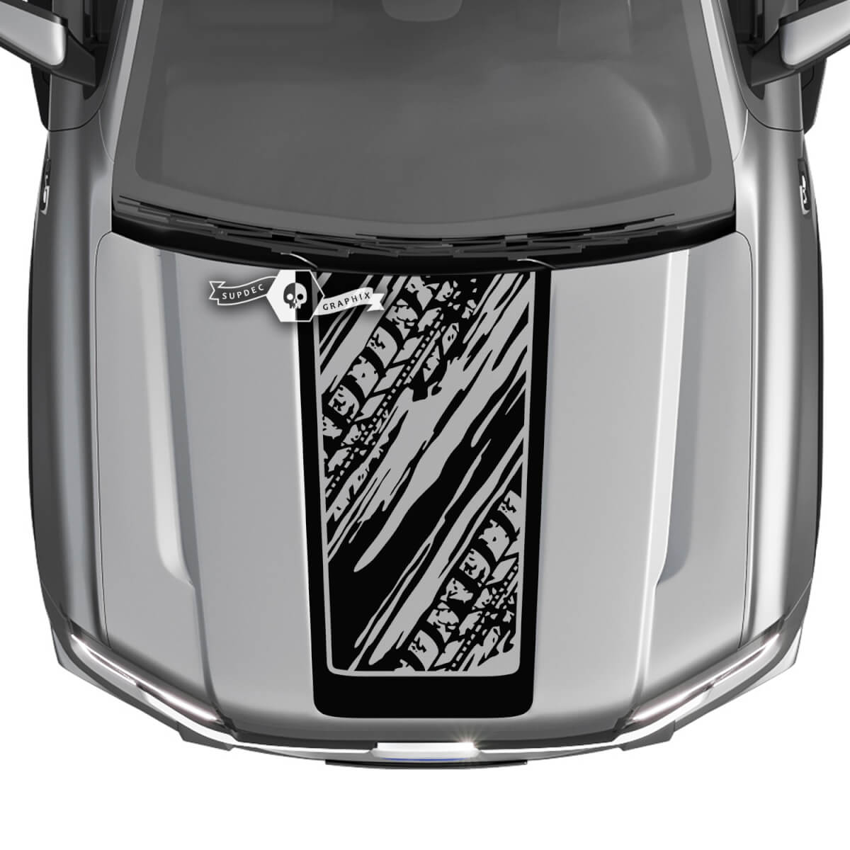 Ford Ranger capó trasero camión rayas logotipo barro neumáticos huellas gráficos destruidos calcomanías
