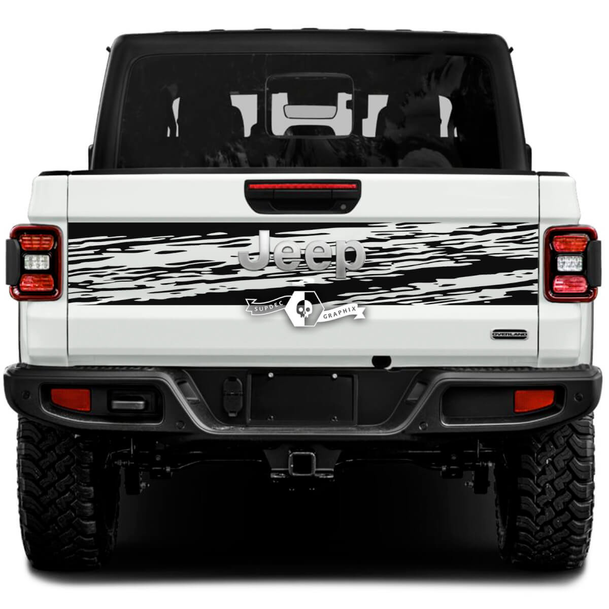 Jeep Gladiator Wrap Mud Pegatinas Calcomanías Vinilo Gráficos Portón Trasero Cama Vinilo Pegatinas Calcomanías
