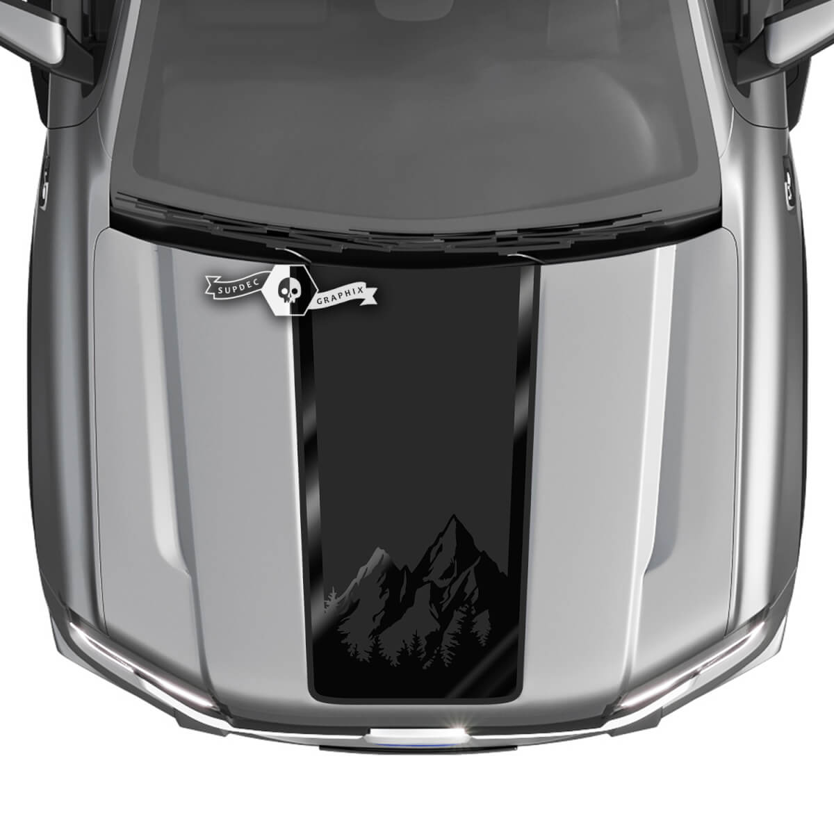 Ford Ranger Hood Montañas Camión Rayas Gráficos Pegatinas Calcomanías 2 Colores
