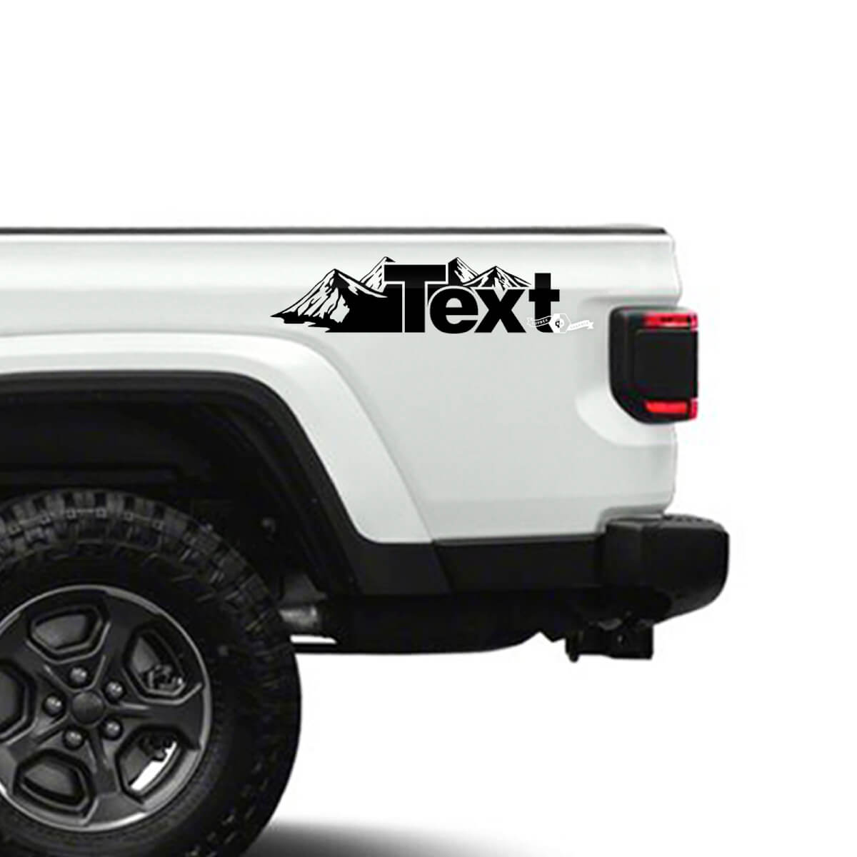 Calcomanías de vinilo personalizadas Side Mountains para Jeep Gladiator