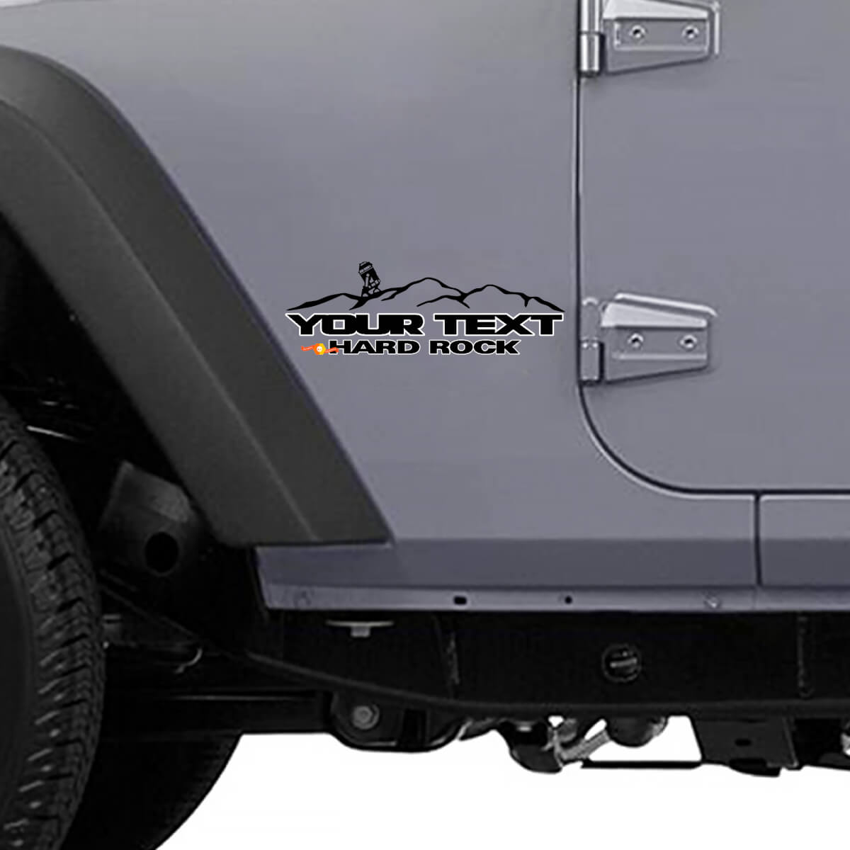 Calcomanía de vinilo lateral estilo montañas R2-D2 para Jeep Wrangler Unlimited