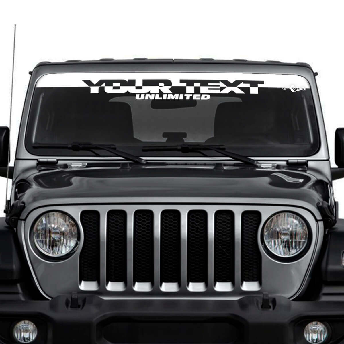 Pegatinas de vinilo personalizadas para parabrisas para Jeep Wrangler Unlimited