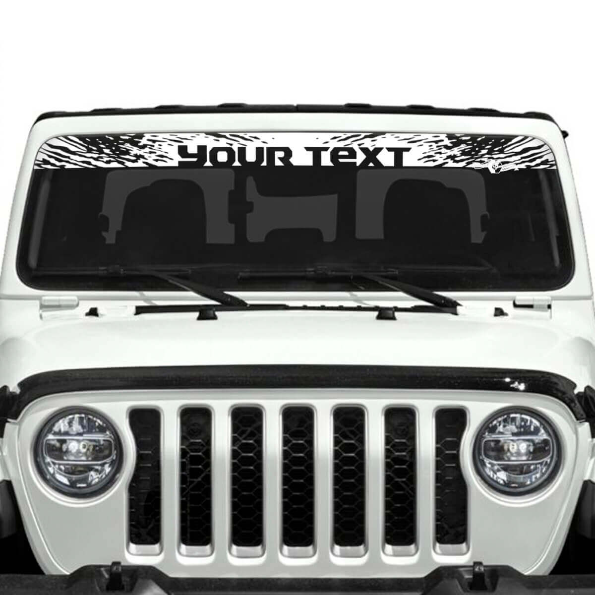 Texto Personalizado Adhesivos Vinilo para Parabrisas Cubierta Antibarro Desgastada para Jeep Gladiator
