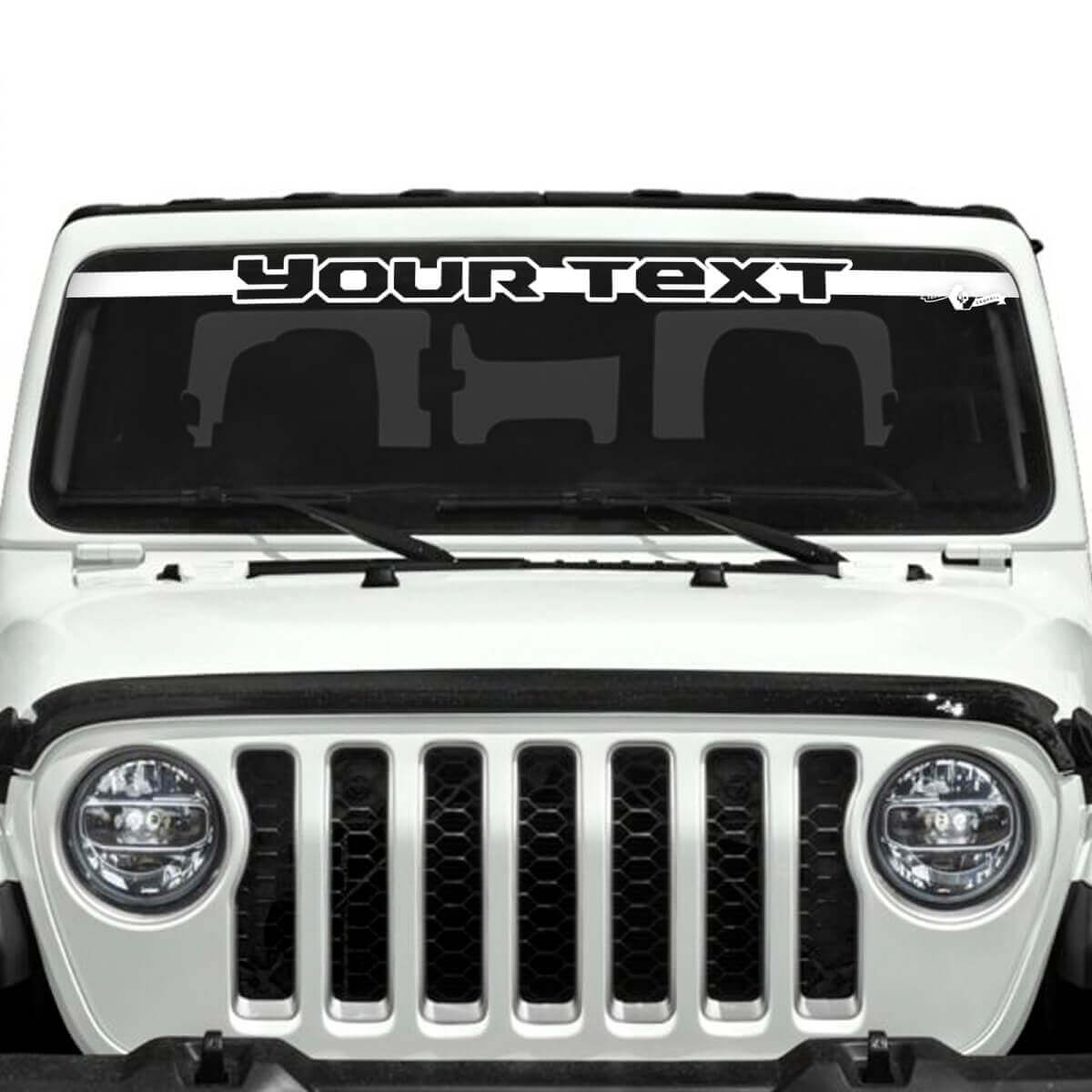 Vinilos adhesivos personalizados con contorno para parabrisas para Jeep Gladiator