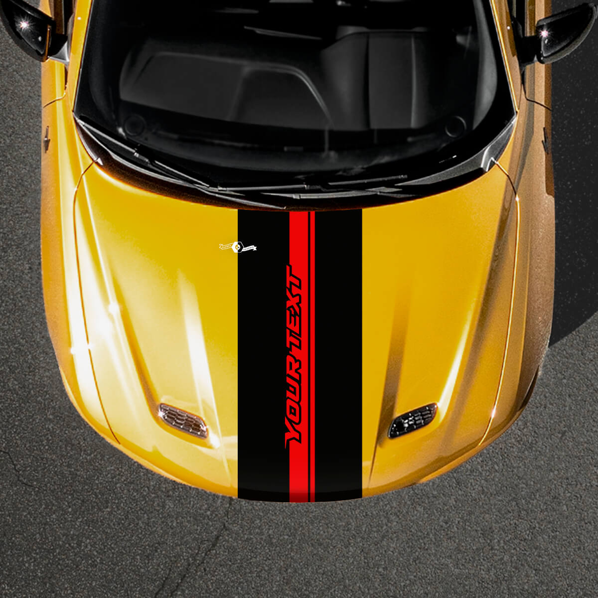 Calcomanía de vinilo con franja personalizada para capó para Dodge Hornet