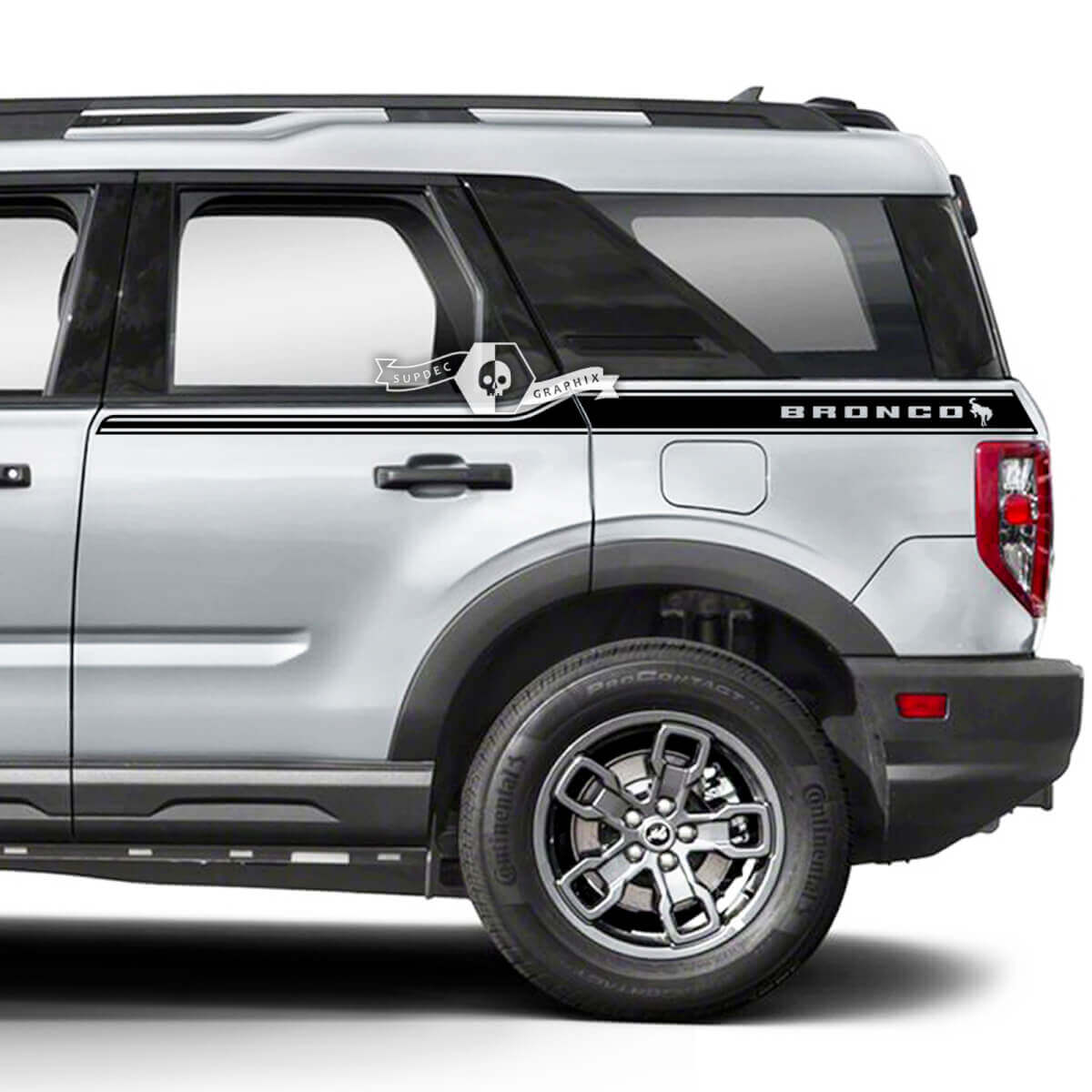 2 pegatinas con logotipo de guardabarros lateral para puerta de Ford Bronco
