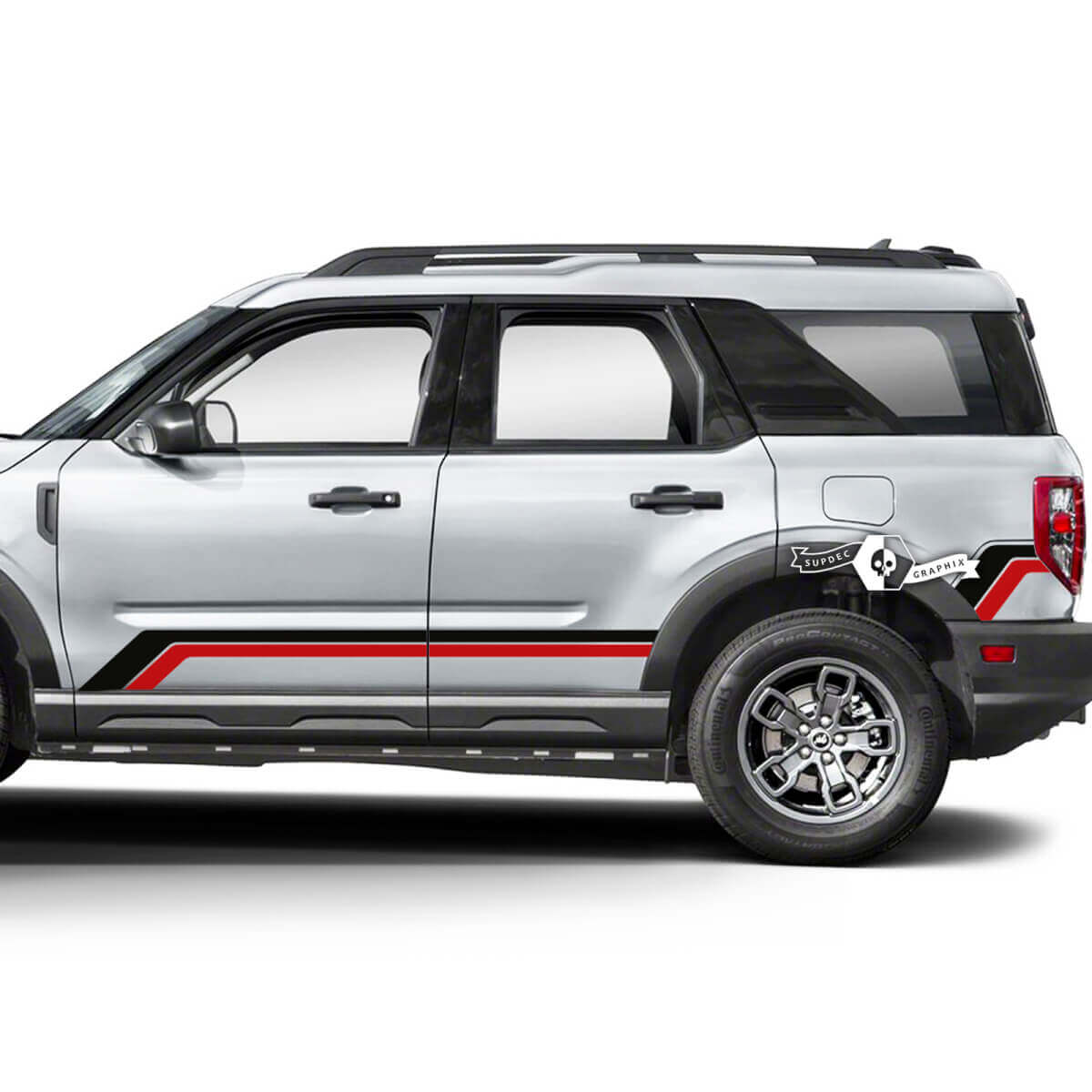 2x Ford Bronco Doors Up Side Fender Calcomanías de doble línea Pegatinas 2 colores
