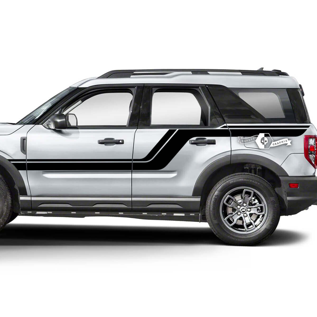 2x Ford Bronco Hood Doors Up Side Hood Fender Line Calcomanías Pegatinas
