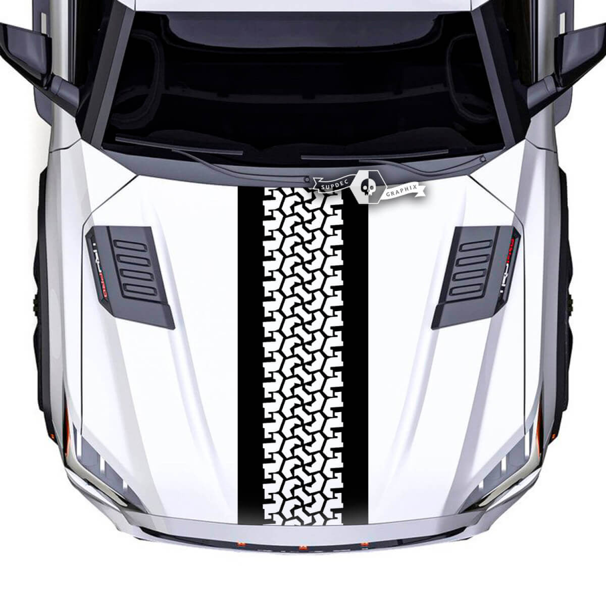 Toyota Sequoia Hood Tire Track Off Road Mud Vinilo Pegatinas Calcomanía compatible con Toyota Sequoia
