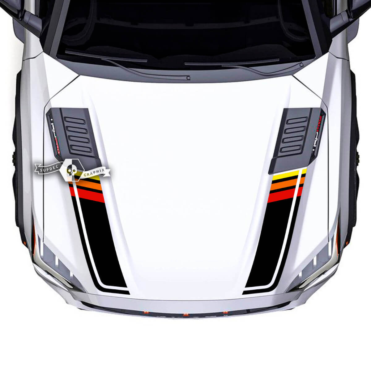 Toyota Sequoia Hood Retro Vintage Classic Colors Trim Vinilo Pegatinas Calcomanía se adapta a Toyota Sequoia Derramado
