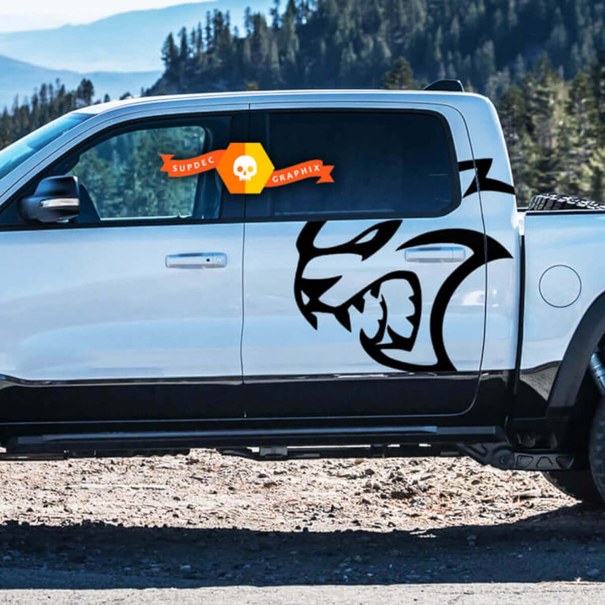 Kit de vinilos con logotipo Hellcat para Dodge Ram 1500 TRX