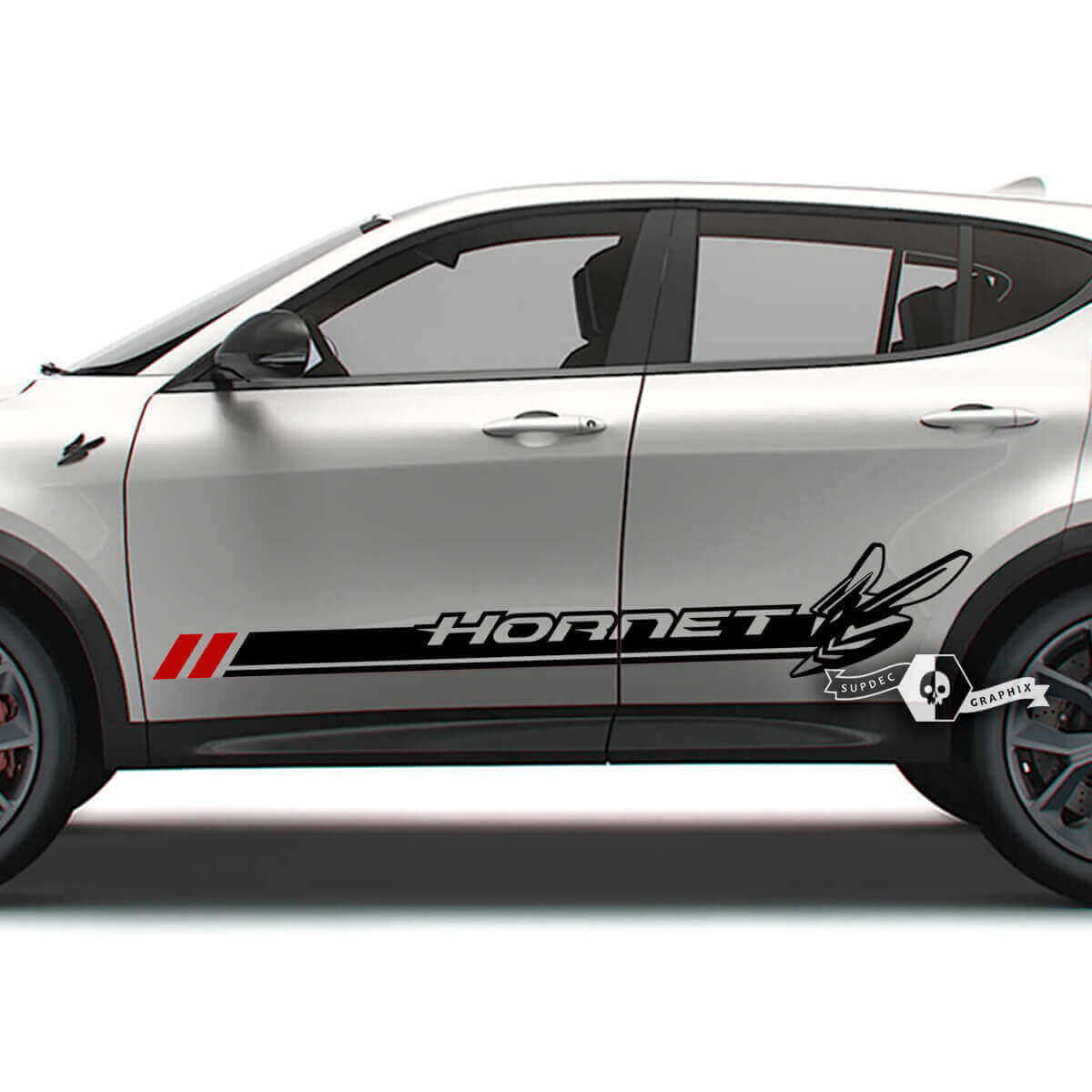Kit de Vinilo con Logo de Franja Lateral Estilo Hornet para Puerta de Dodge Hornet