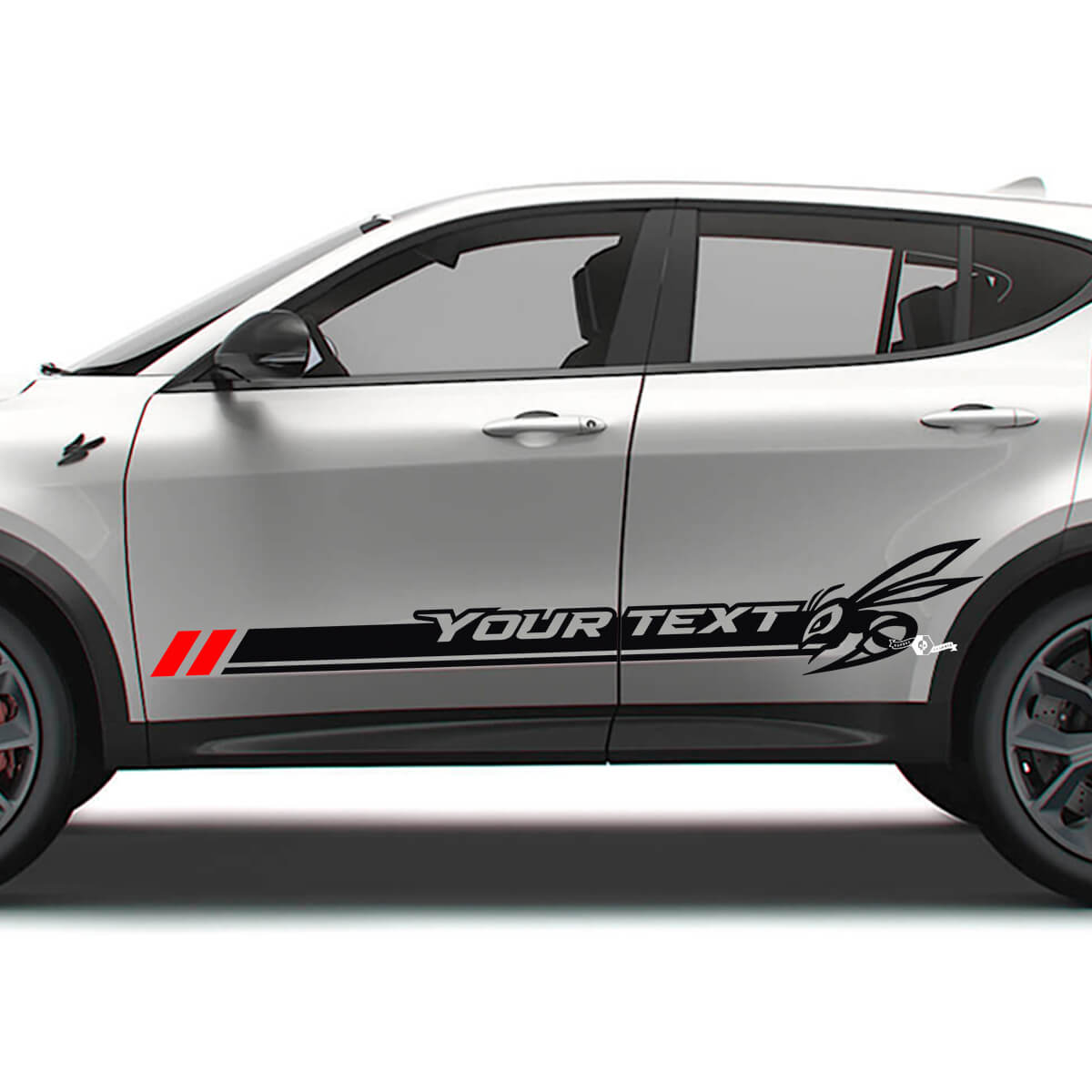 Kit de Vinilo con Logo de Franja Lateral Estilo Hornet para Puerta de Dodge Hornet