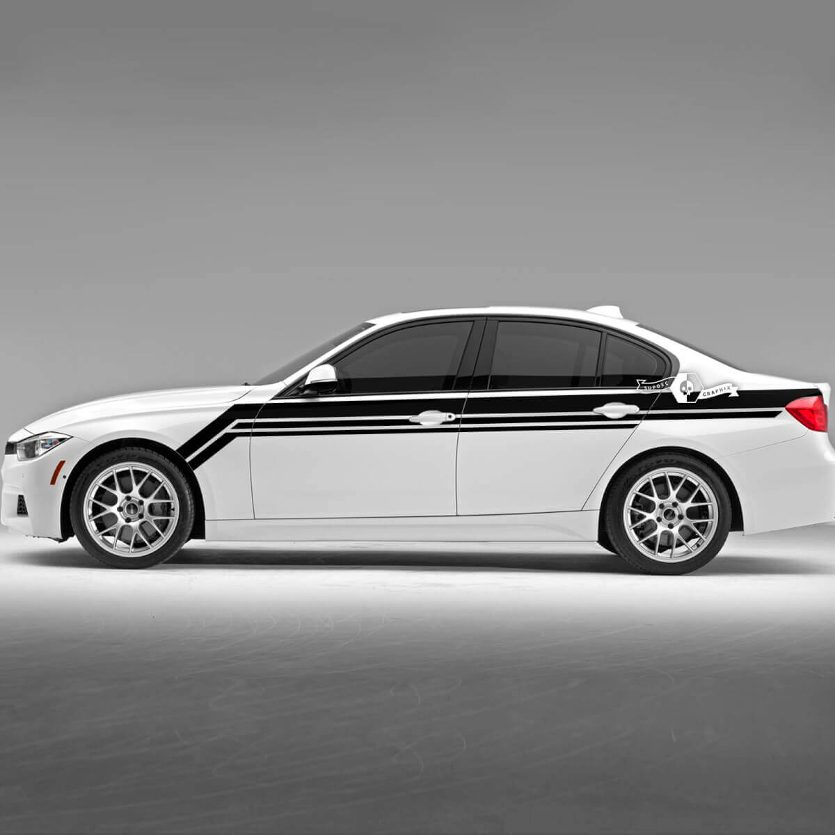 Par BMW Hood Puertas Rayas laterales Rally Motorsport Guardabarros trasero Vinilo Calcomanía pegatina F30 G20
