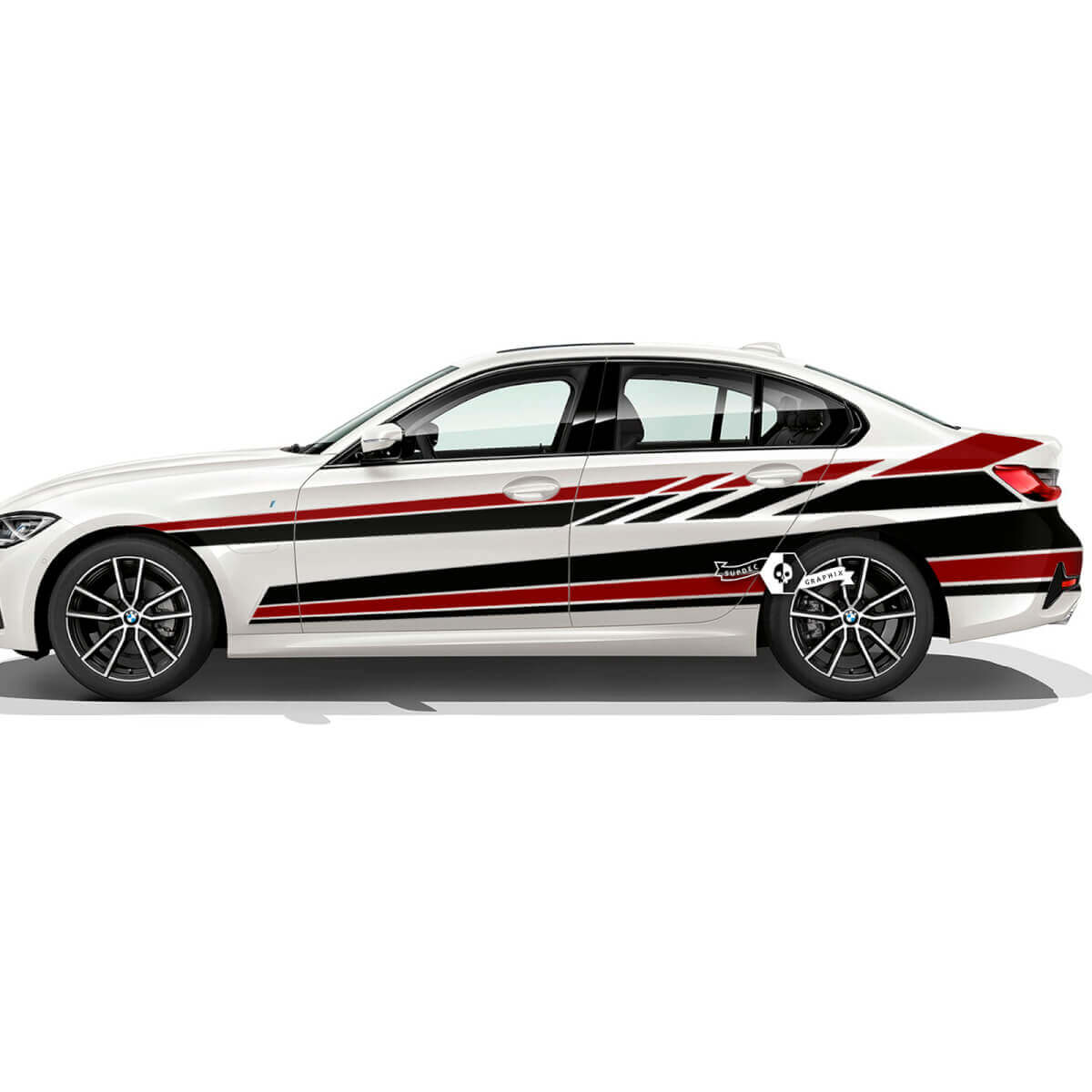 Par BMW Hood Doors Side Wrap Rally Motorsport Trim Guardabarros trasero Vinilo Calcomanía pegatina F30 G20 2 colores
