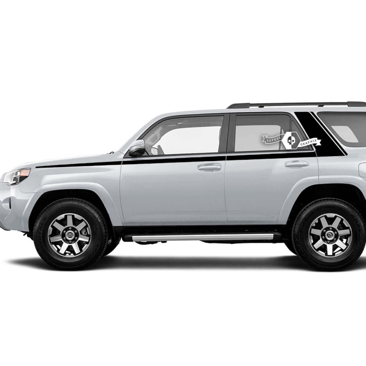 Calcomanía de vinilo para puertas laterales con línea angular para Toyota 4Runner 5ta generación