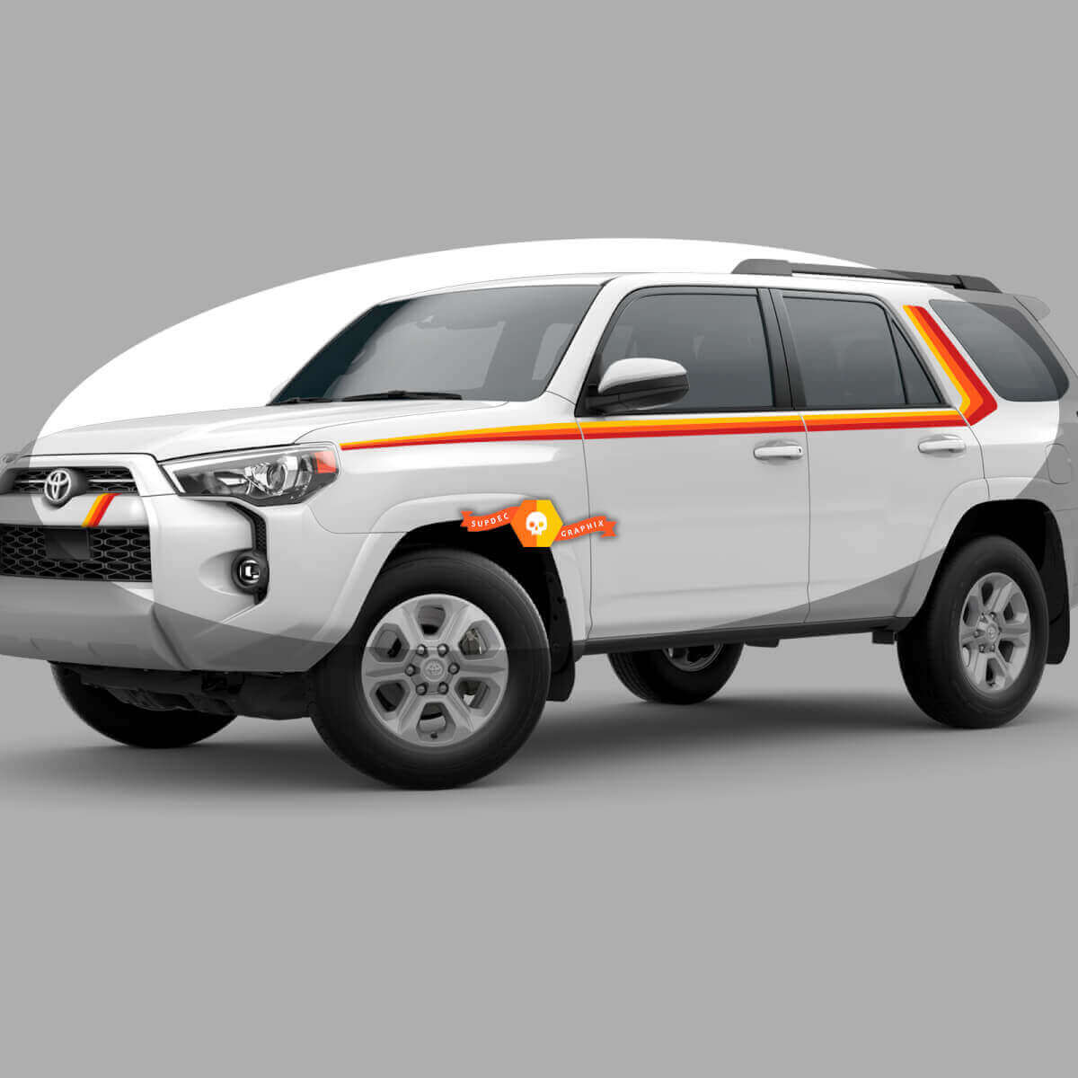 Kit de calcomanías de vinilo con franjas laterales de estilo vintage del 40º aniversario para Toyota 4Runner