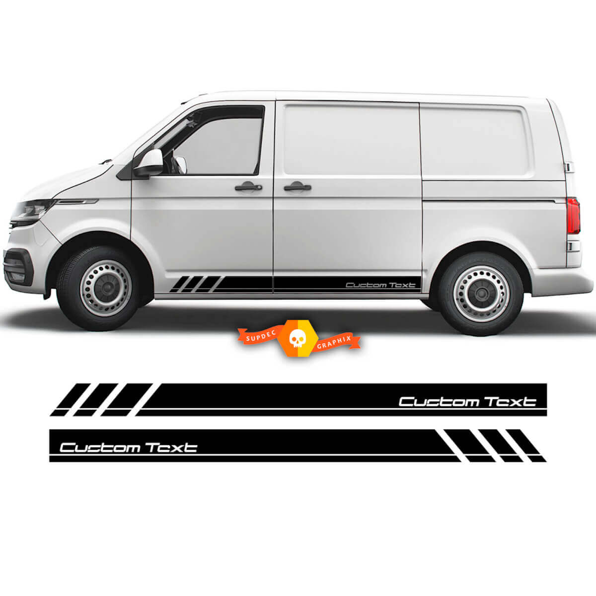 Kit de Calcomanías Vinílicas de Tira Lateral Personalizadas para Volkswagen Transporter T5-7