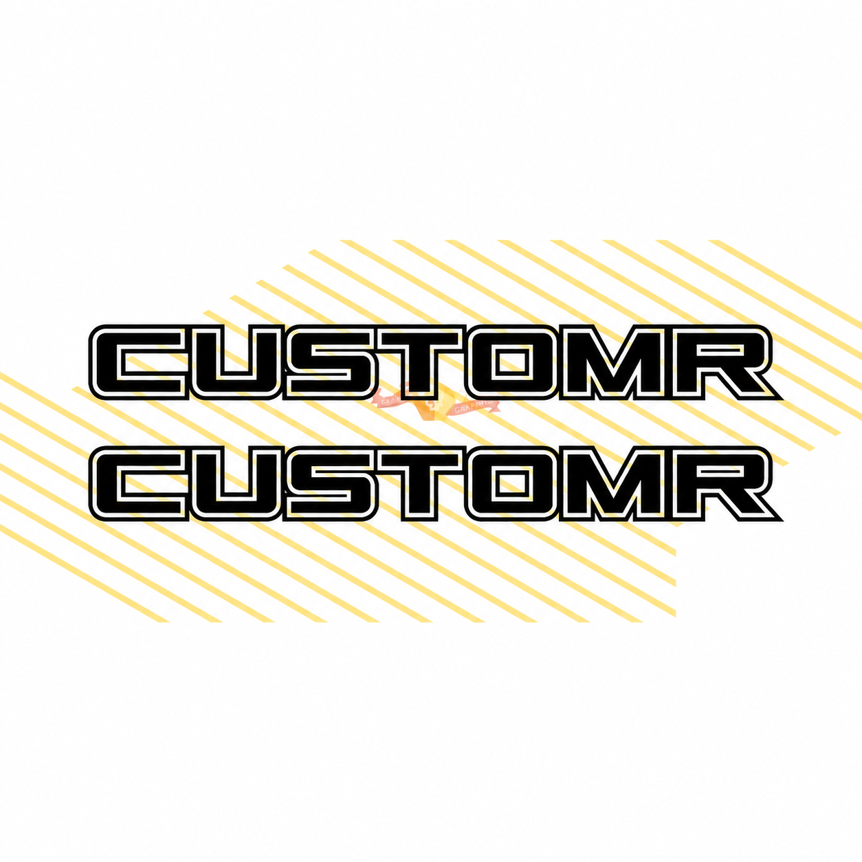 CUSTOMR Double Outline Bed Lettering Pair Lateral de la caja Adhesivo de vinilo para Ford F-250 F-350