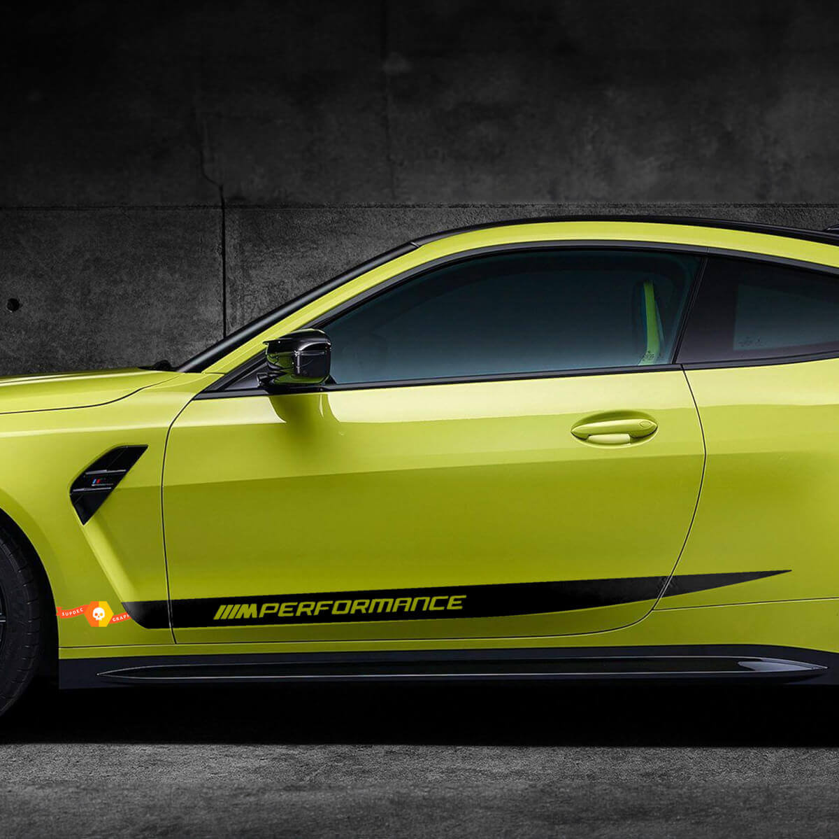 BMW M4 M3 G82 G83 M Performance Side Doors Stripe M pegatina de vinilo
