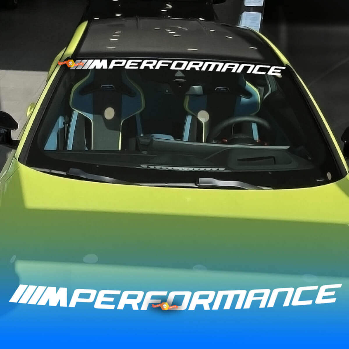 Calcomanía de vinilo para parabrisas estilo M Performance para BMW Serie G