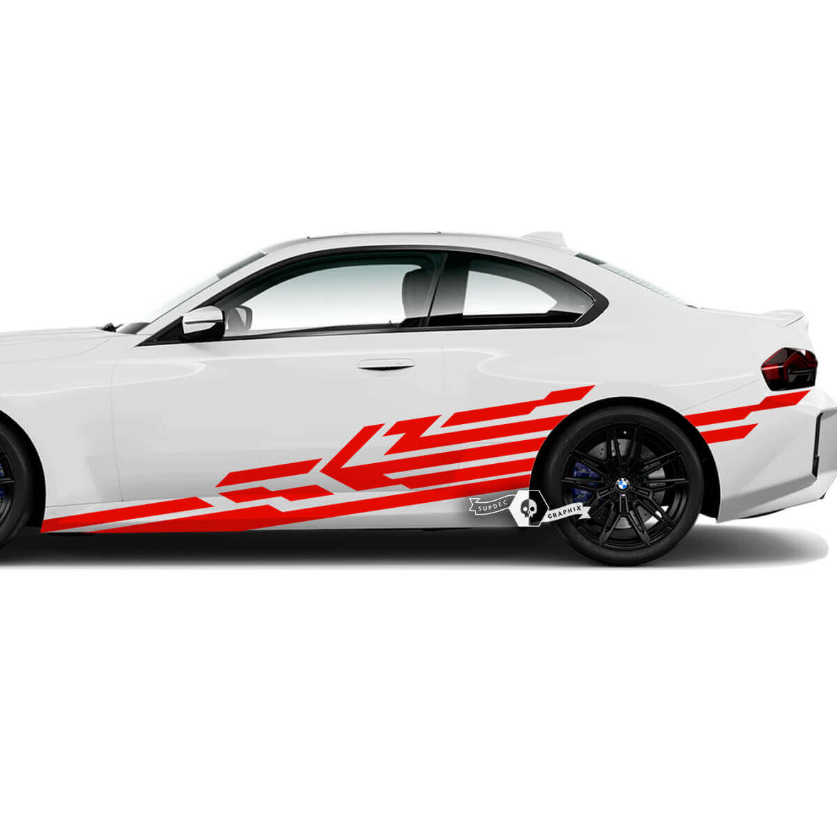 Par BMW M2 M240 G42 F22 F87 M Performance Wrap Splash Side Fender Puertas Líneas Cama Vinilo Calcomanía Etiqueta
