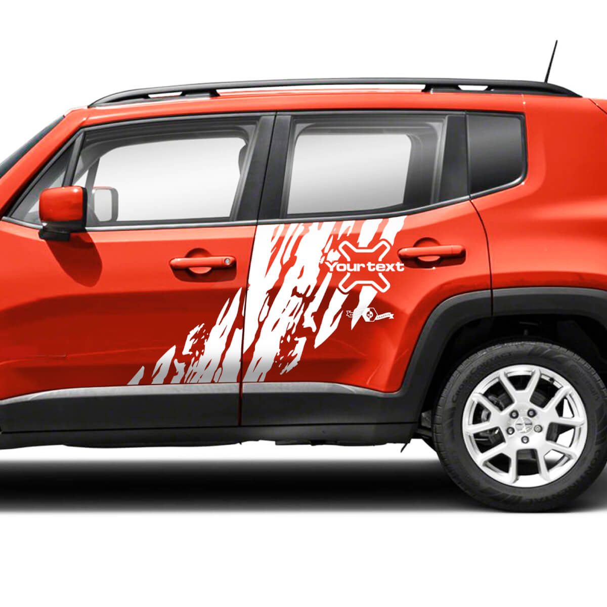 Calcomanías de vinilo personalizadas de barro para las puertas laterales para Jeep Renegade