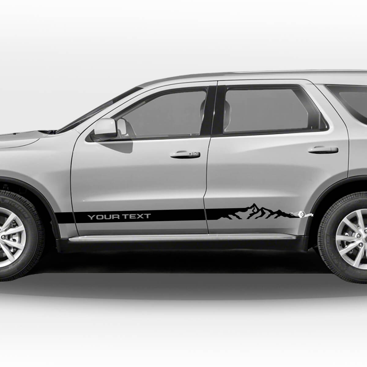 Juego de adhesivos de vinilo con franjas laterales estilo montaña para Dodge Durango