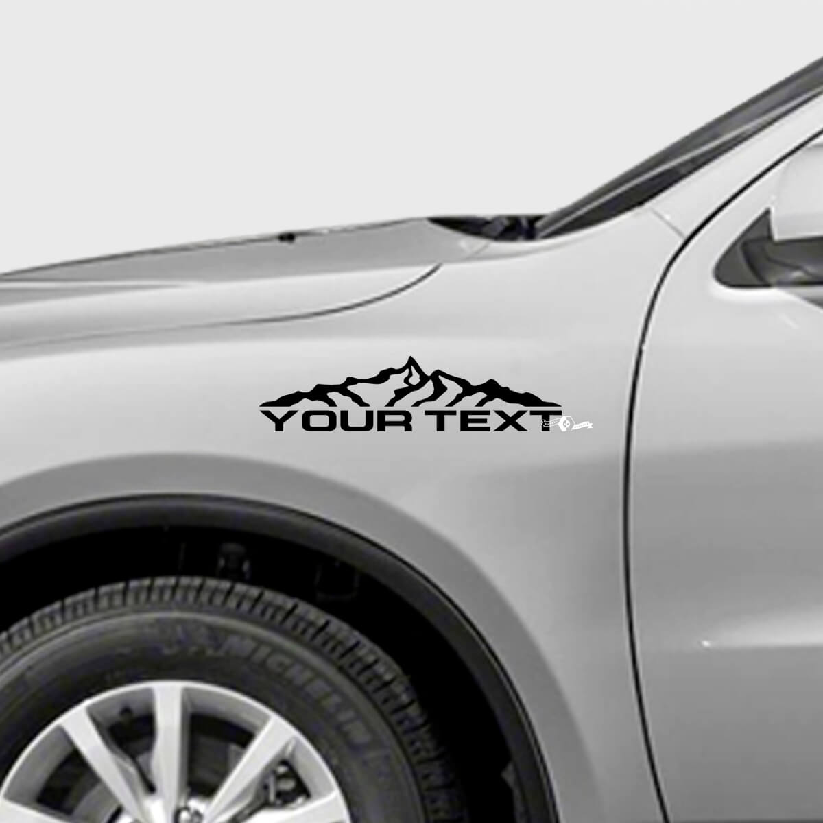 Kit de vinilo adhesivo con texto personalizado de cadena montañosa para guardabarros para Dodge Durango