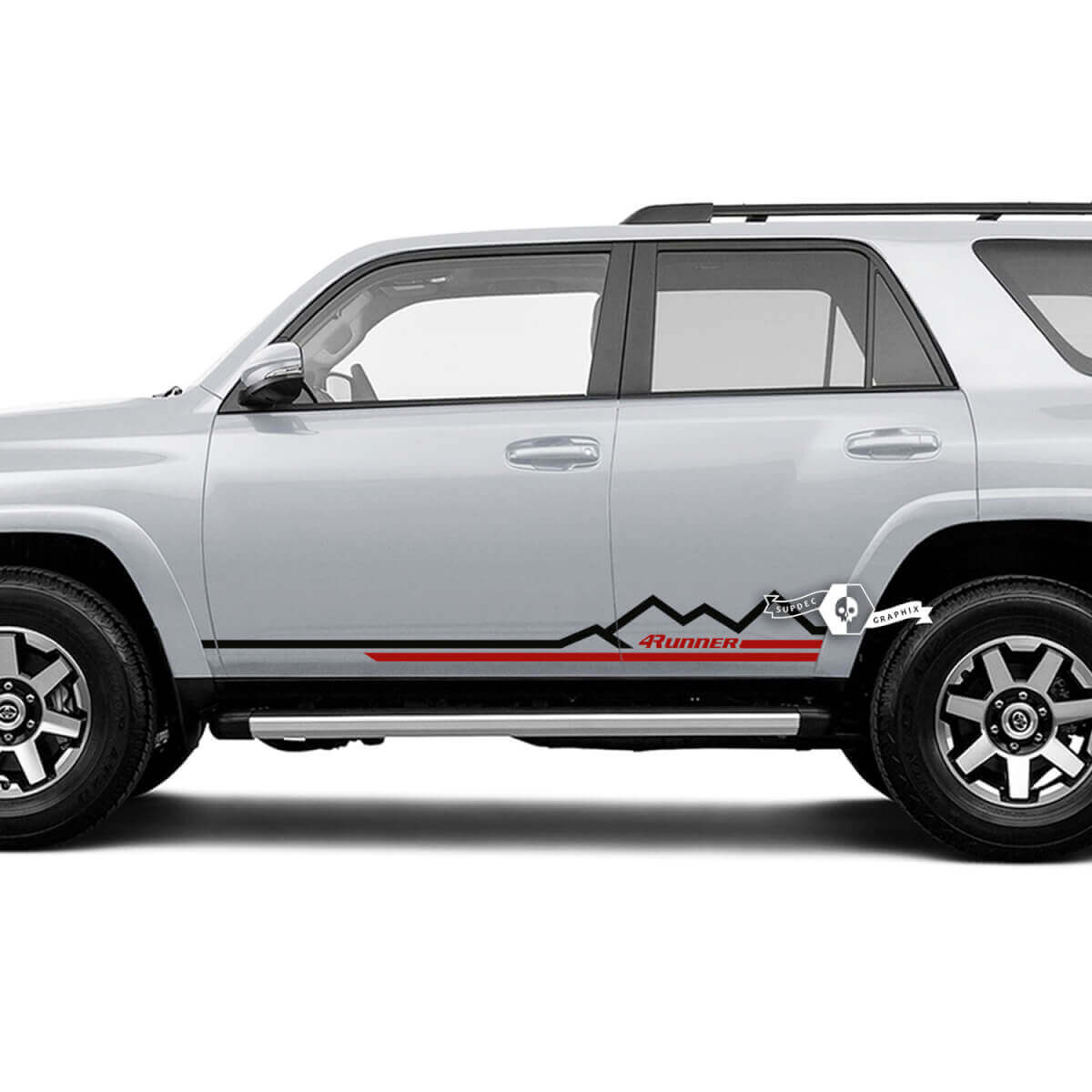 Calcomanías de vinilo para puertas laterales de Toyota 4Runner | Rayas Rockeras De Montaña
