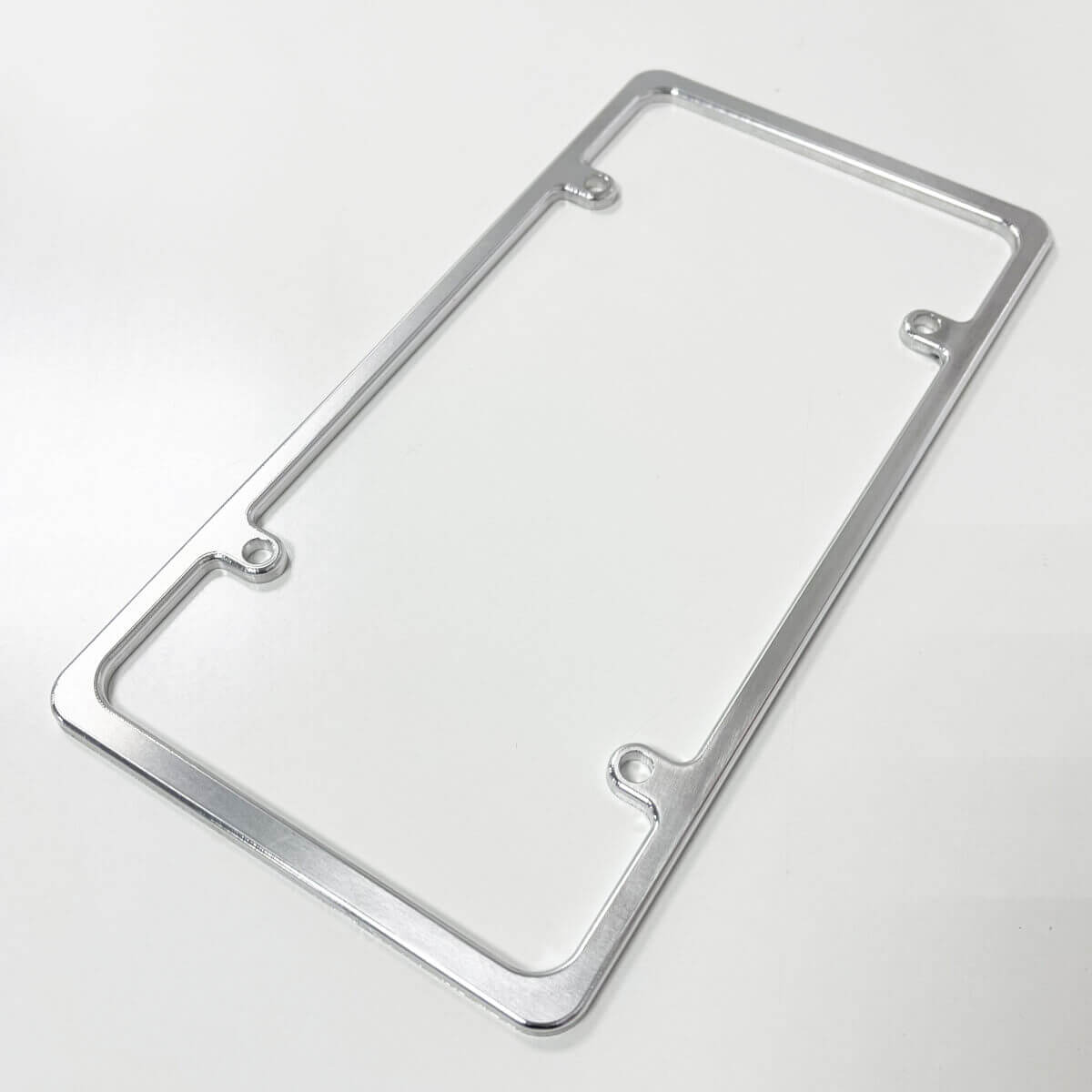Marco de placa de matrícula en blanco Slimline Billet de EE. UU. de aluminio de grado aeronáutico CNC