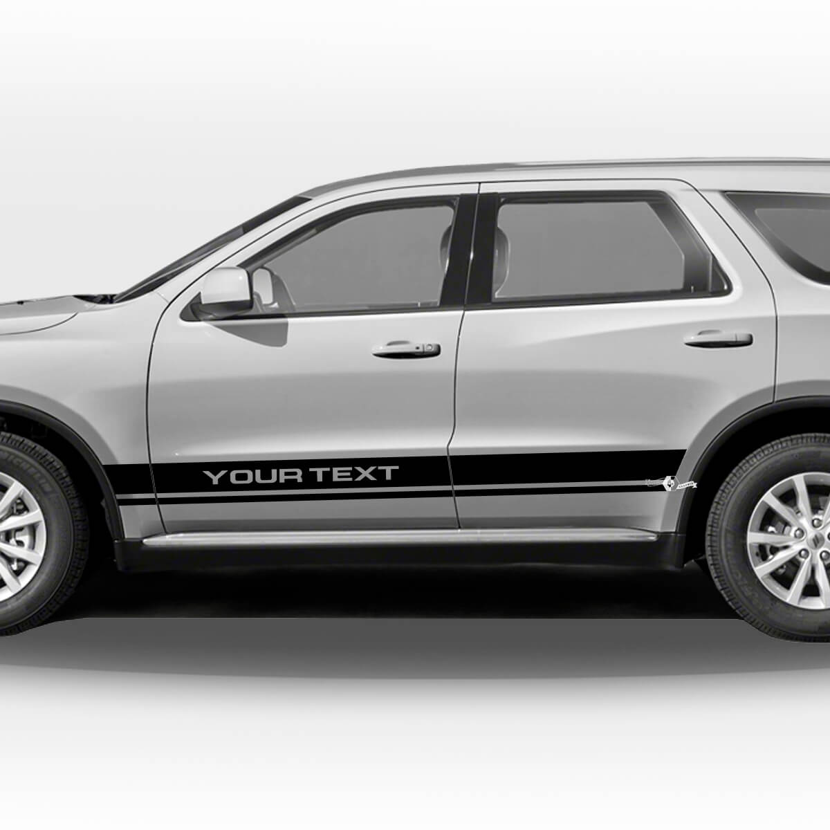 Juego de vinilos con franjas laterales rectas gemelas para Dodge Durango