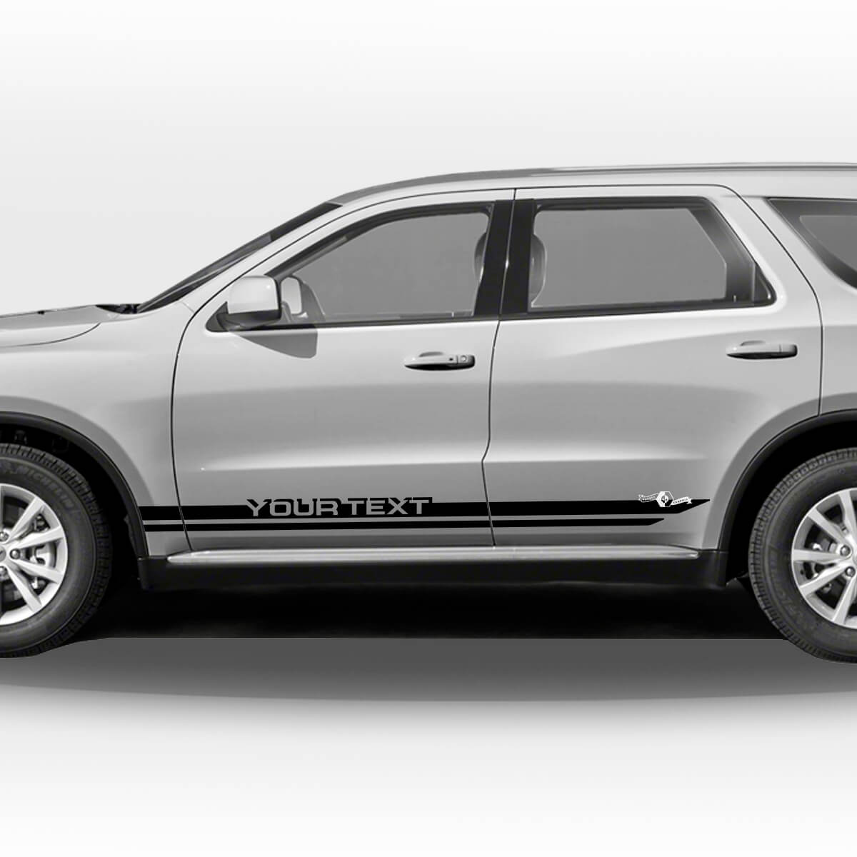 Juego de vinilos personalizados con franjas laterales dobles para Dodge Durango