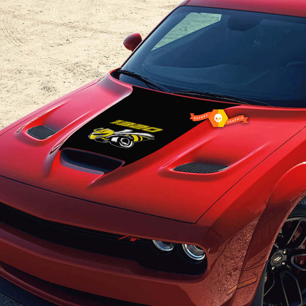 Hood Dodge Challenger 1320 Bee Vinilo Calcomanía Pegatina Hood Graphics
