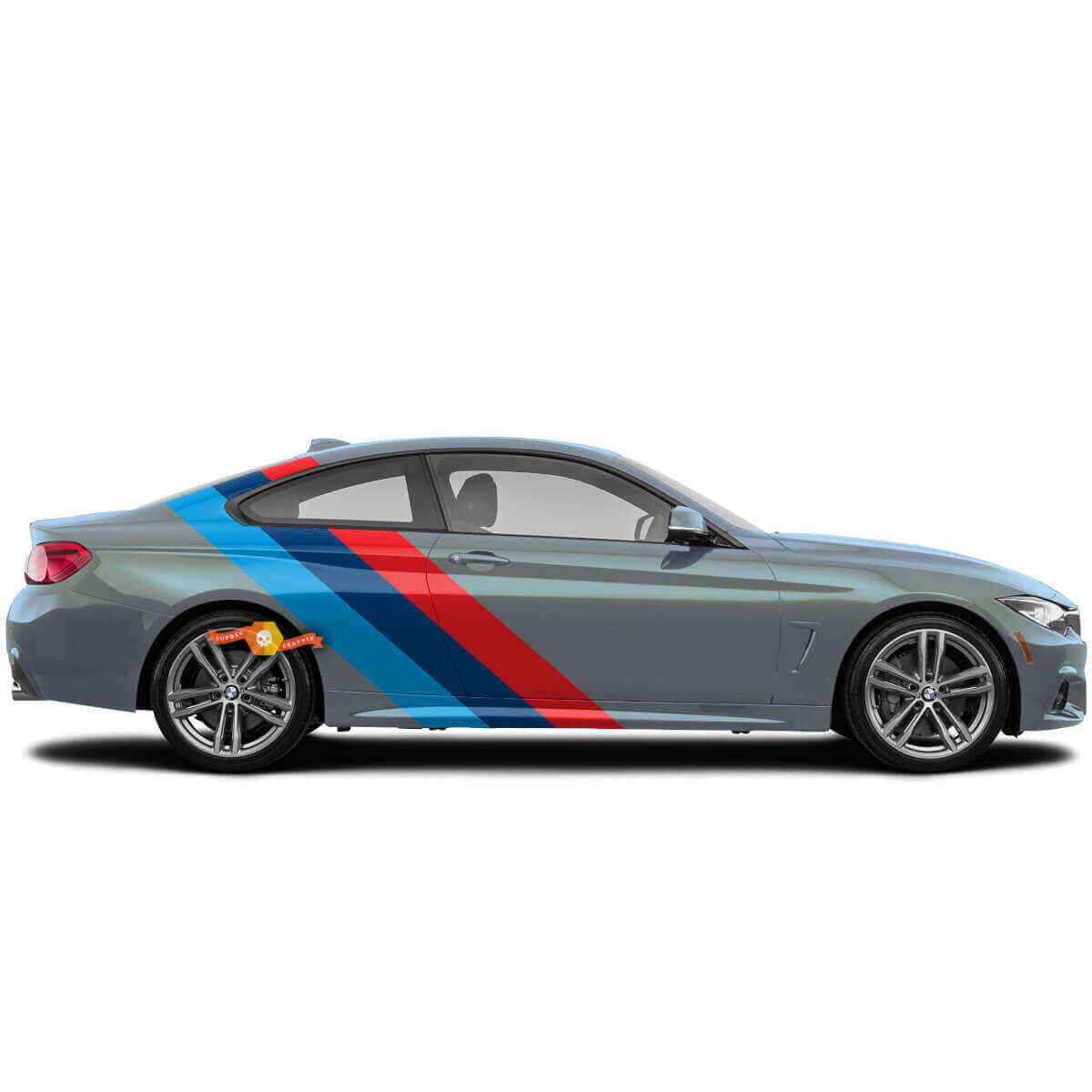 Kit de vinilo adhesivo con triple línea lateral estilo M para modelos BMW