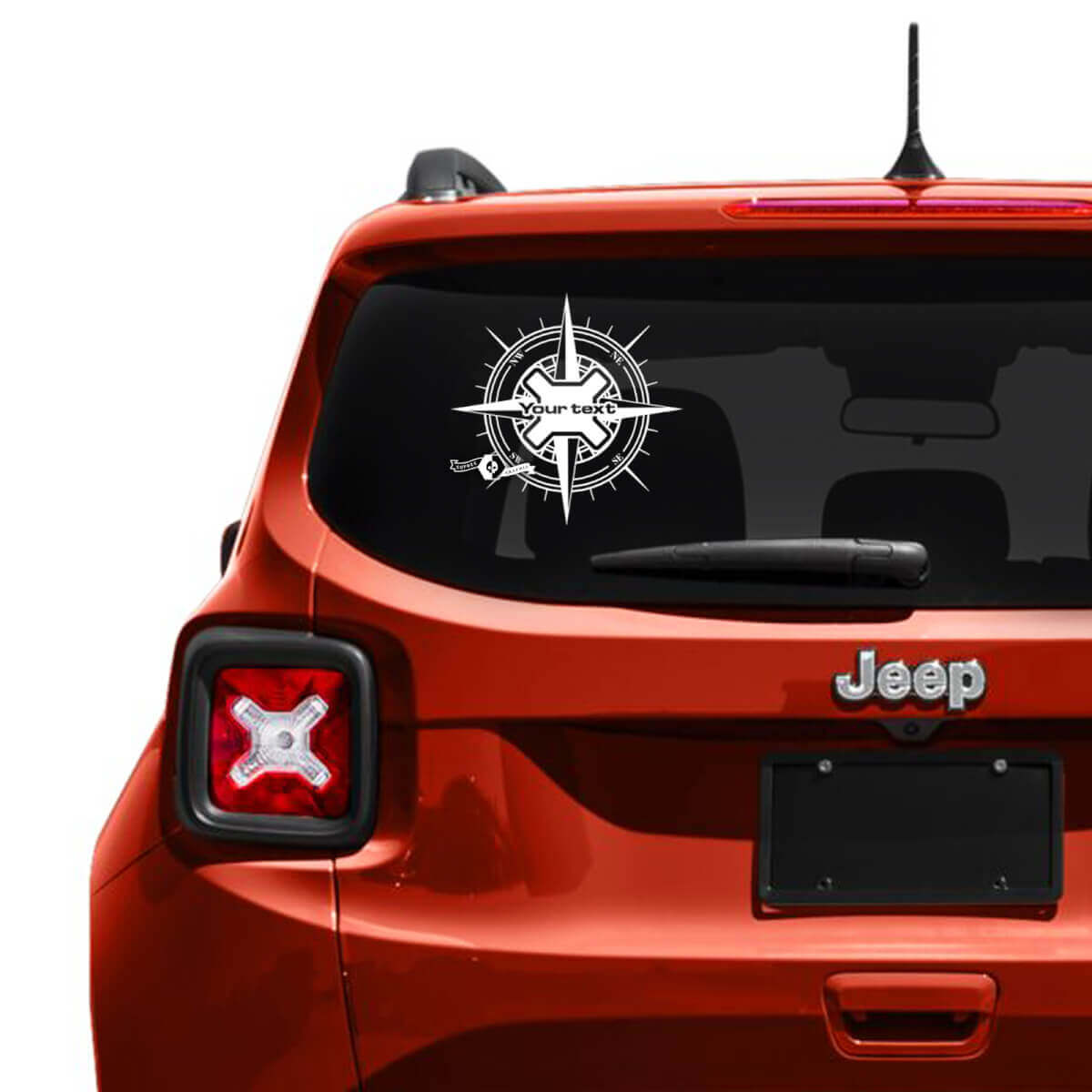 Vinilo Personalizado con Texto para Ventana de Portón Trasero Compass, Calcomanía para Jeep Renegade