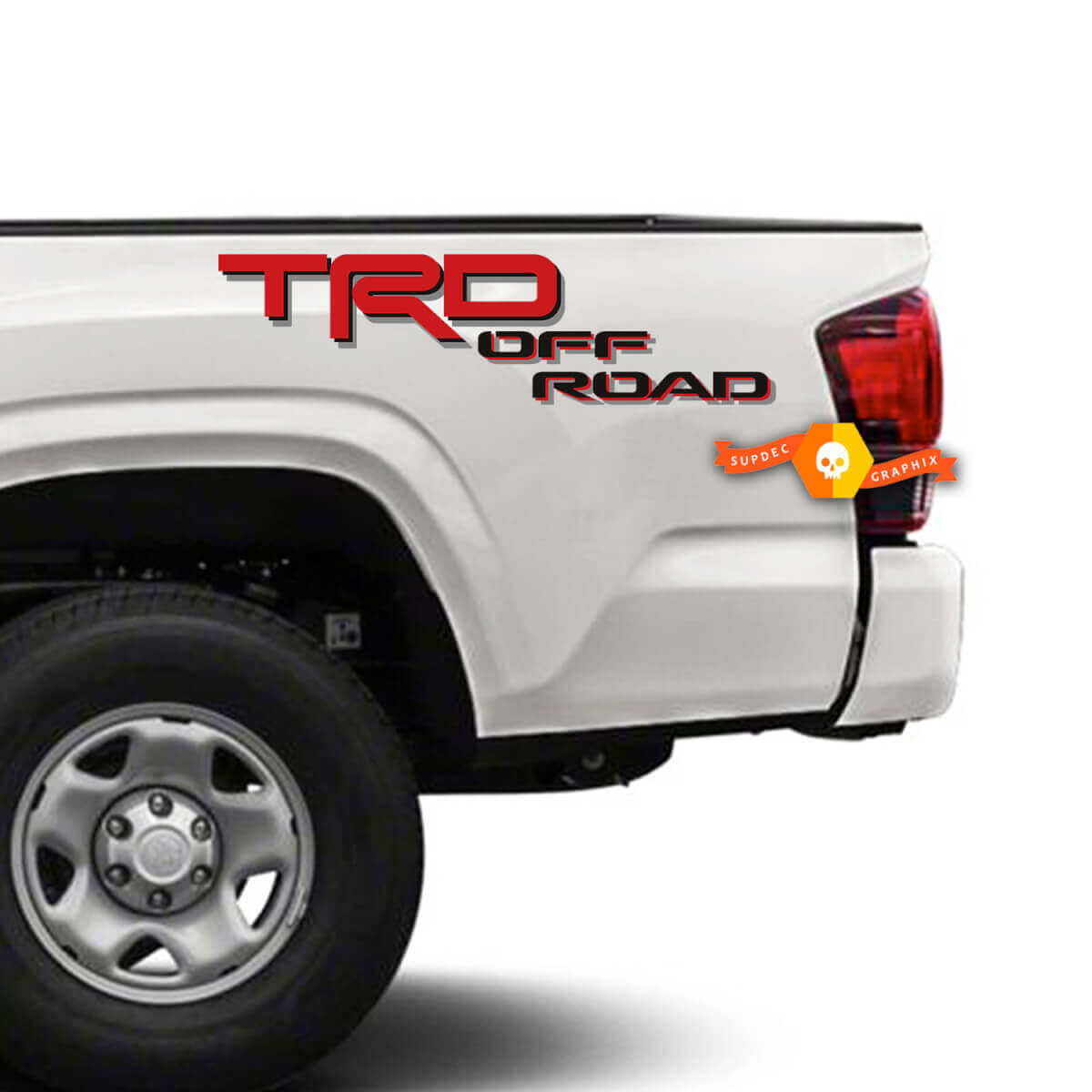 Par TRD Off Road Sport Tacoma Tundra Bed Calcomanías Pegatinas TRD Off Road 2 colores
