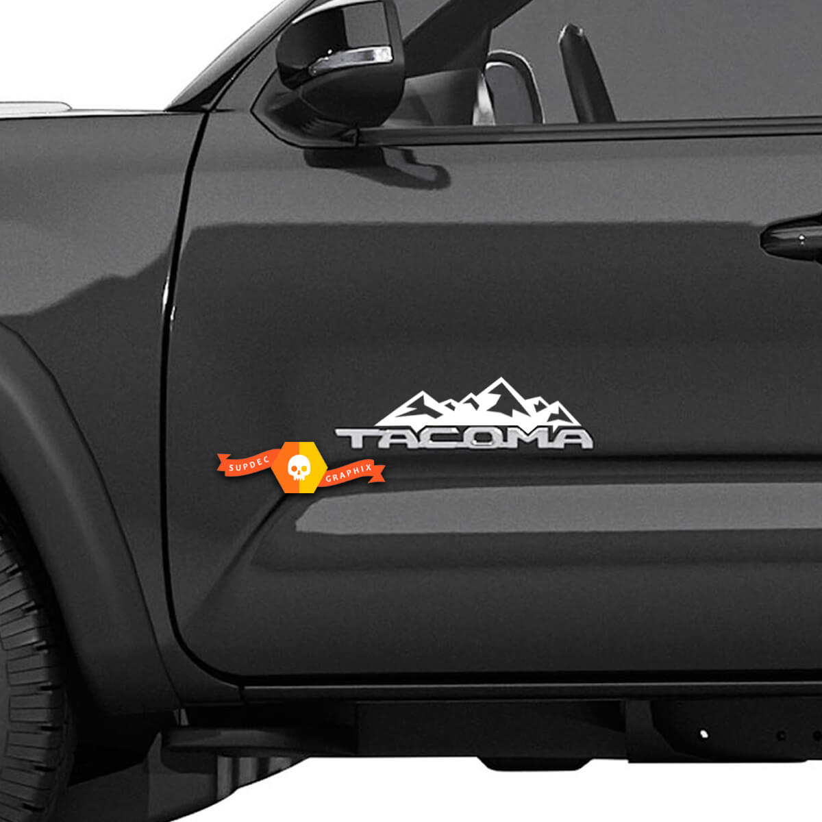 2 Toyota Tacoma puertas laterales montaña se adapta al kit de calcomanías de vinilo TRD Pro Sport SR5
