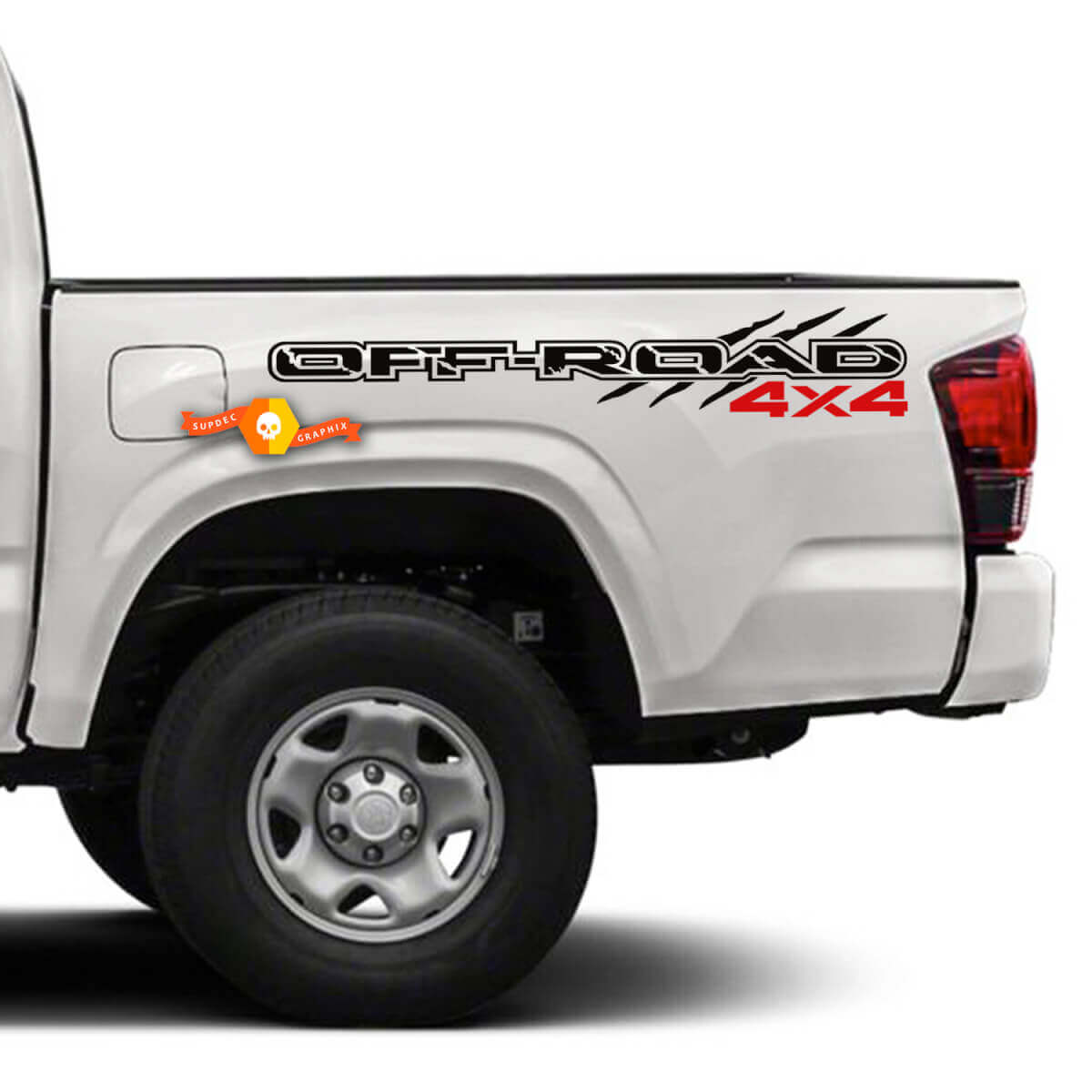 Par Off Road Sport Tacoma Tundra TRD calcomanías de cama pegatinas estilo power truck 2 colores
