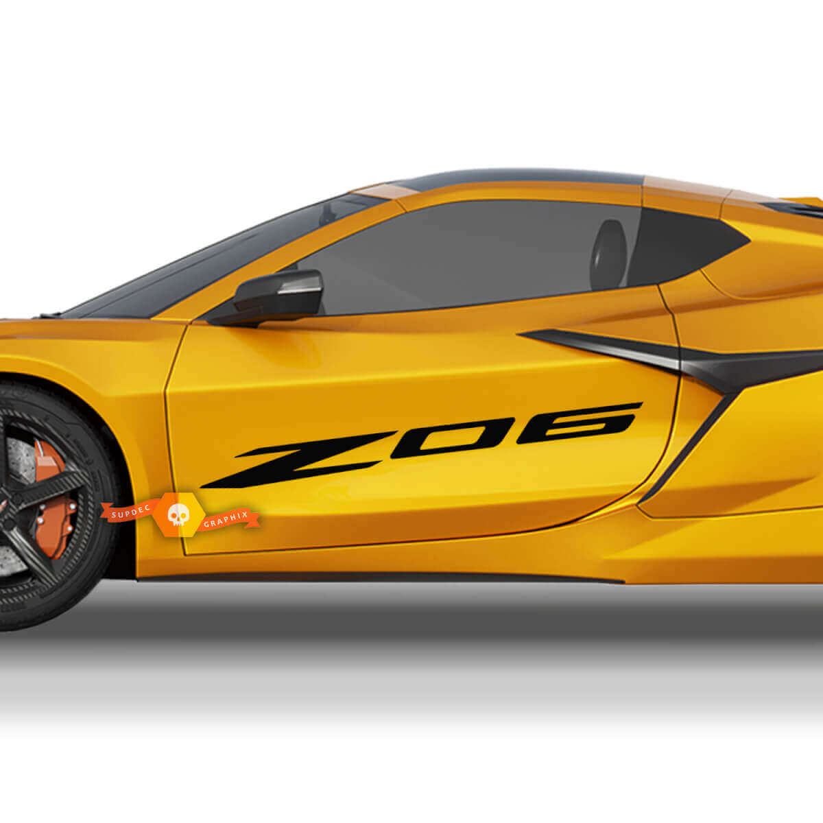 Par de vinilos con logotipo Z06 para la puerta lateral del Chevrolet Corvette