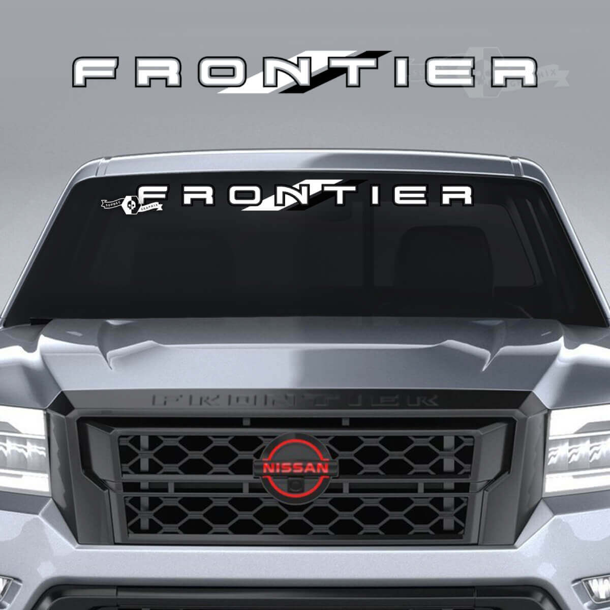 Calcomanía de vinilo con logotipo de marca para parabrisas Nissan Frontier Pro-4X
