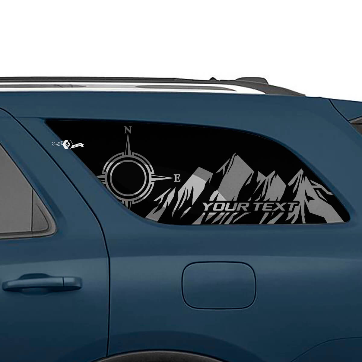 Kit de Vinilos para Ventanas Laterales Traseras Estilo Montañas para Dodge Durango