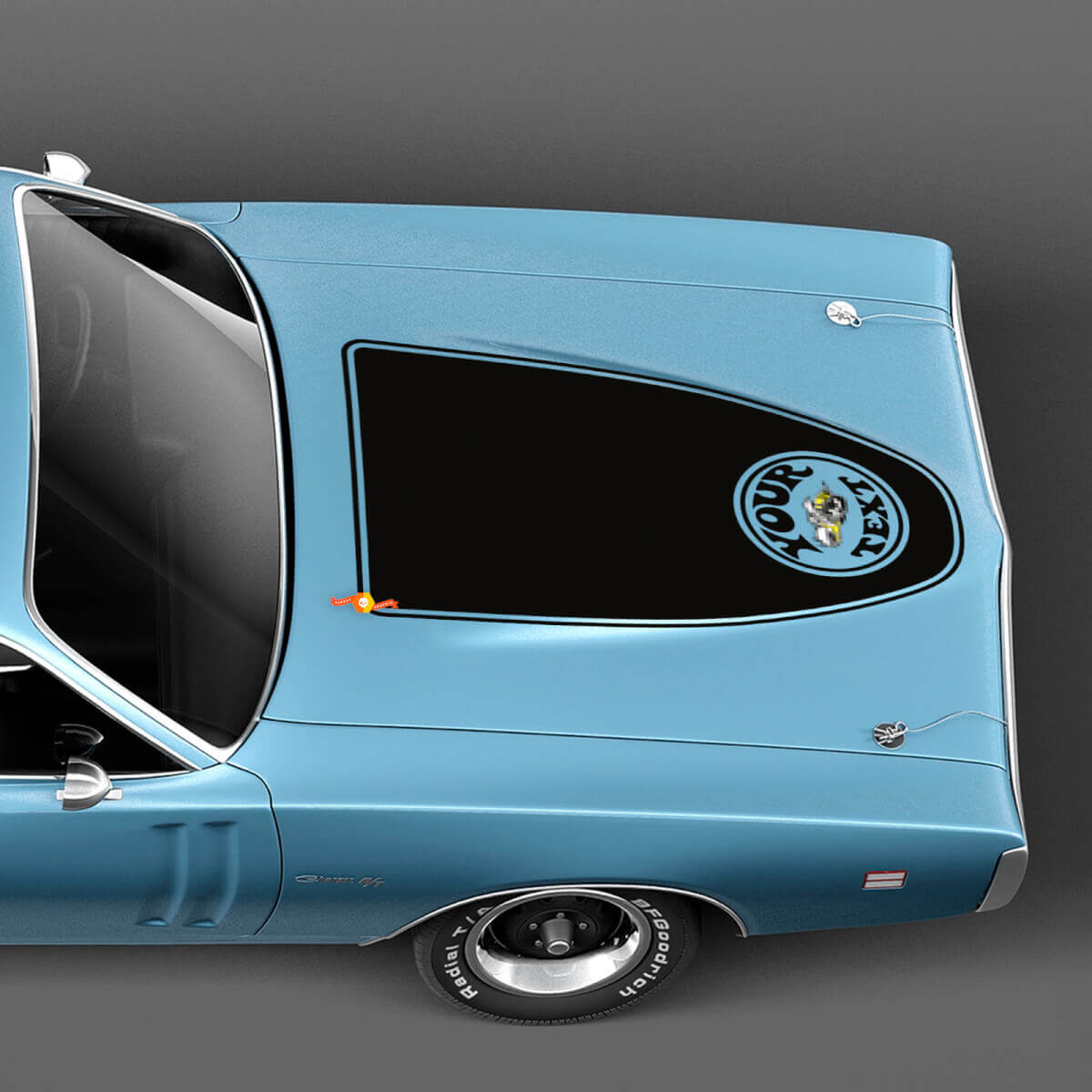 Vinilo adhesivo personalizado Super Bee para capó de Dodge Charger 1971