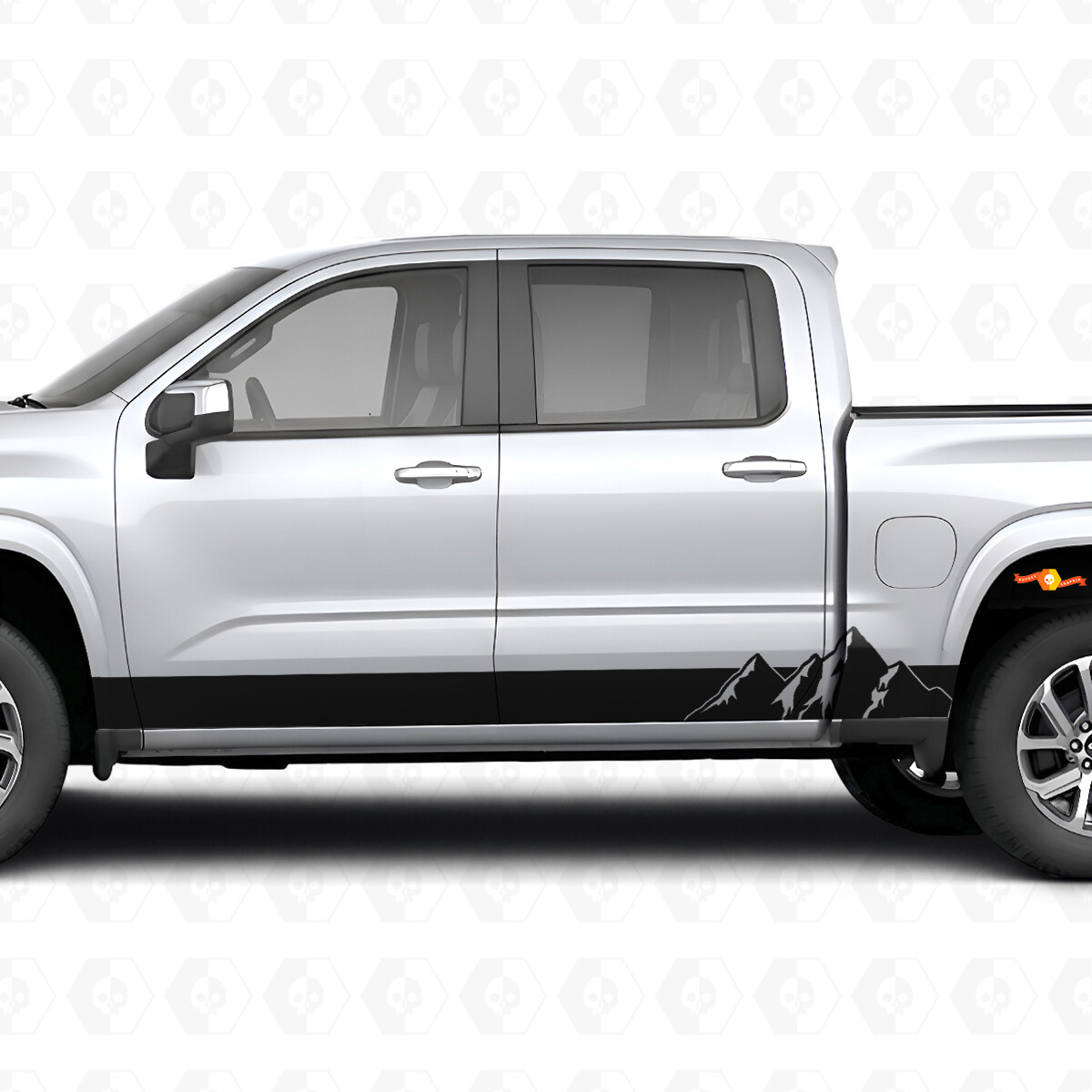 Tiras de Vinilo para Puerta y Panel de Zócalo Alpine Ridge para Chevrolet Silverado 1500 Nueva Generación 2027