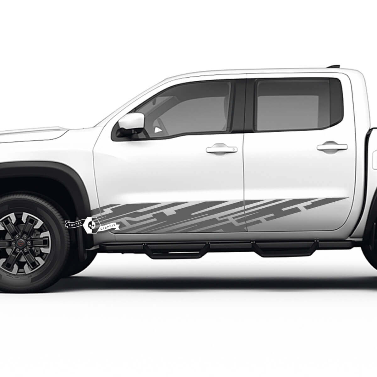 Par de puertas Rocker Panel Nissan Frontier Destroyed Grange Vinilo Pegatinas Calcomanías Gráficos
