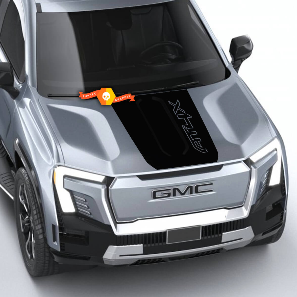 Calcomanía de Vinilo de Capó Estilo Blackout AT4X para GMC Sierra 1500 AT4X