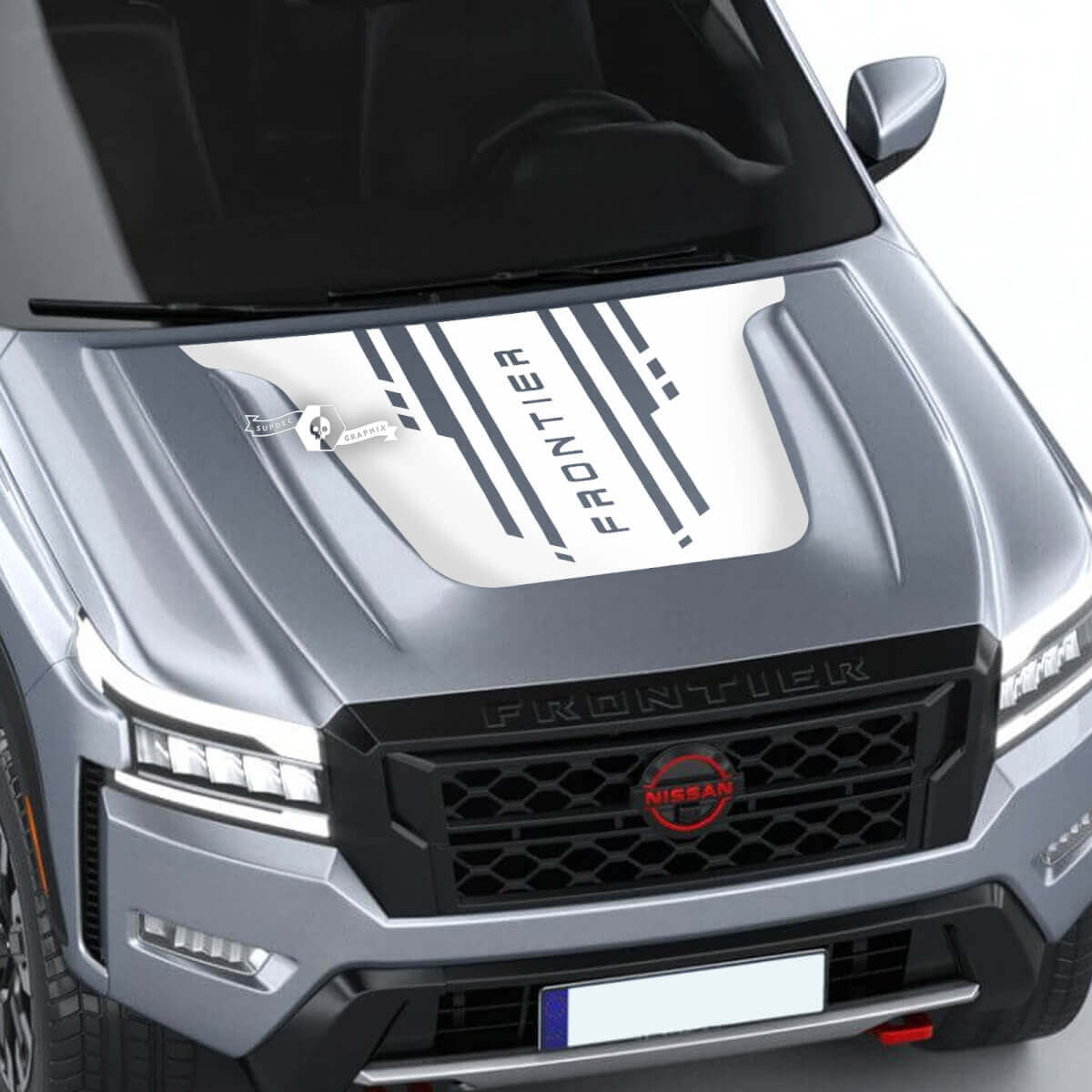 Vinilo decorativo para capó estilo tecnológico de marca para Nissan Frontier