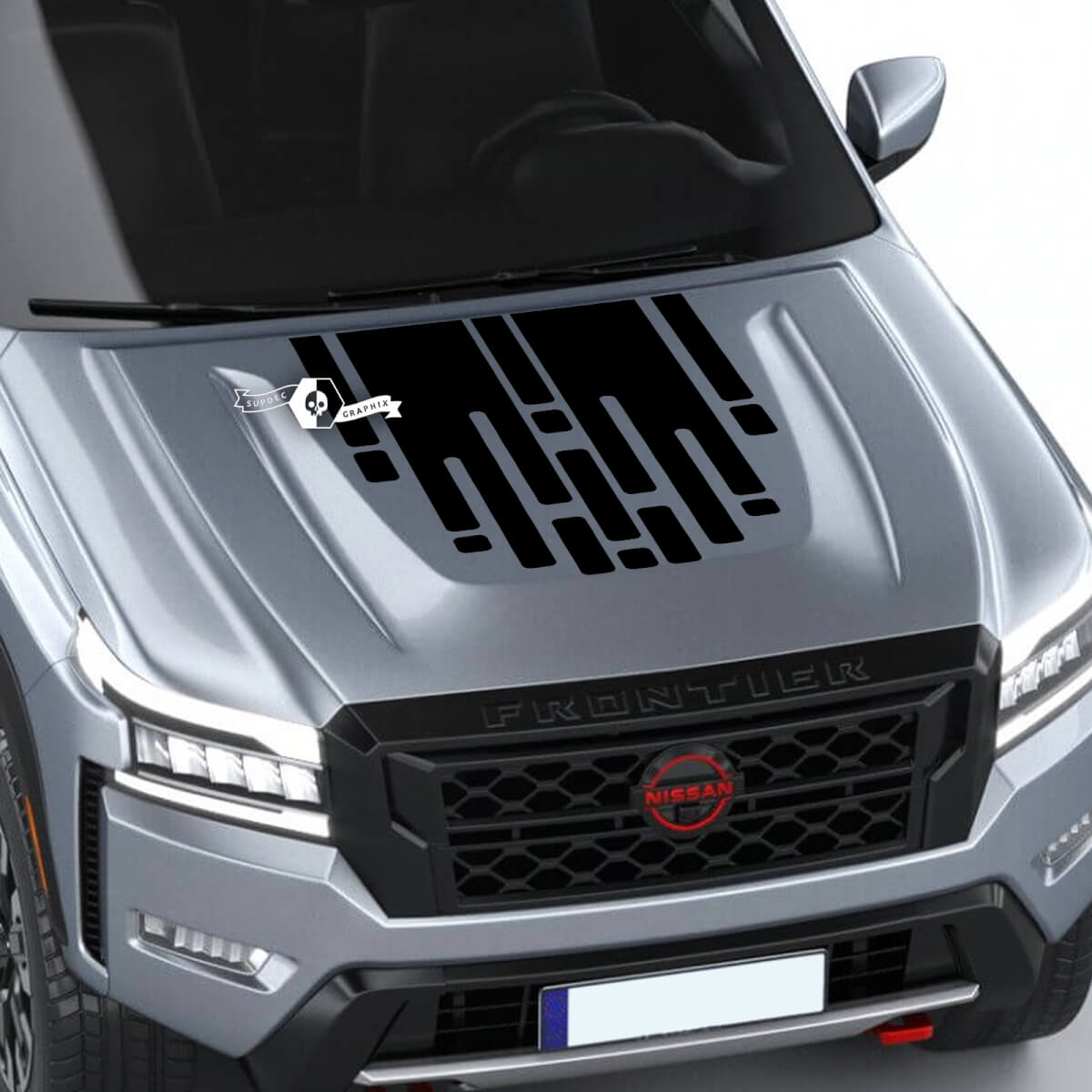 Nissan Frontier S SV Pro-4x Hood Vinilo Calcomanía Camo Tetris Etiqueta gráfica
