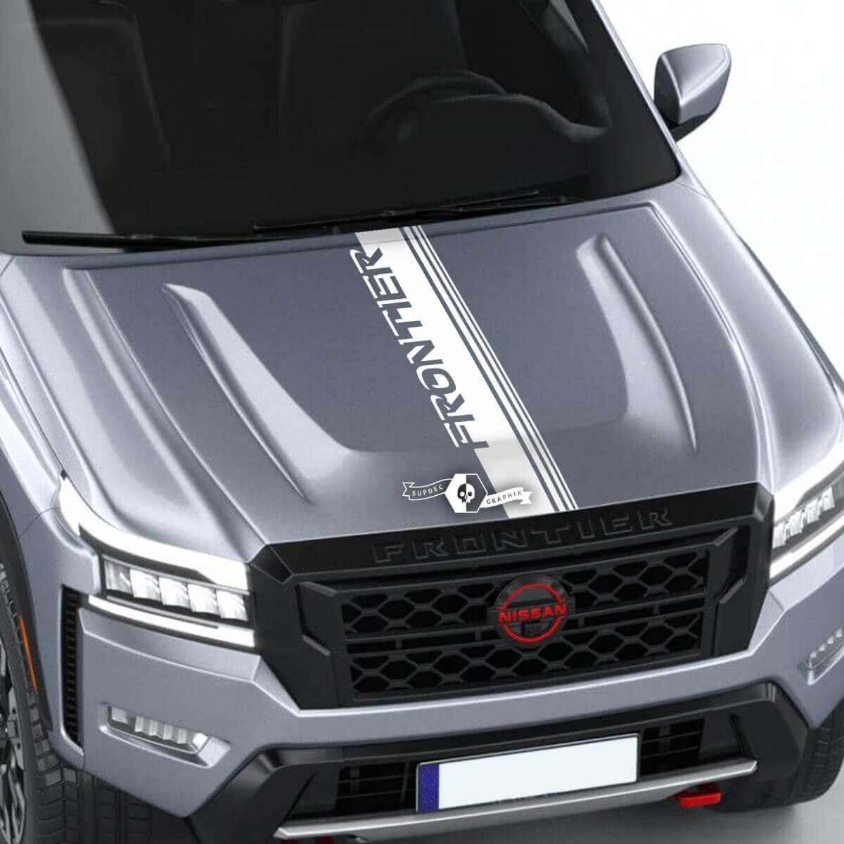 Calcomanía para capó Nissan Frontier S SV Pro-4x, calcomanías gráficas con logotipo de vinilo a rayas
